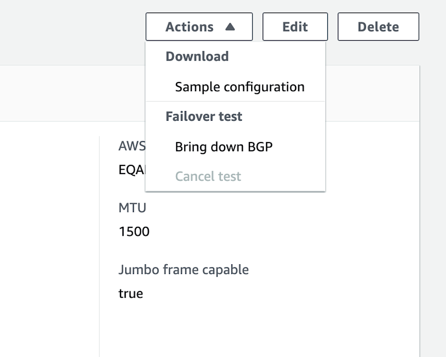 DX BGP FAILOVER
