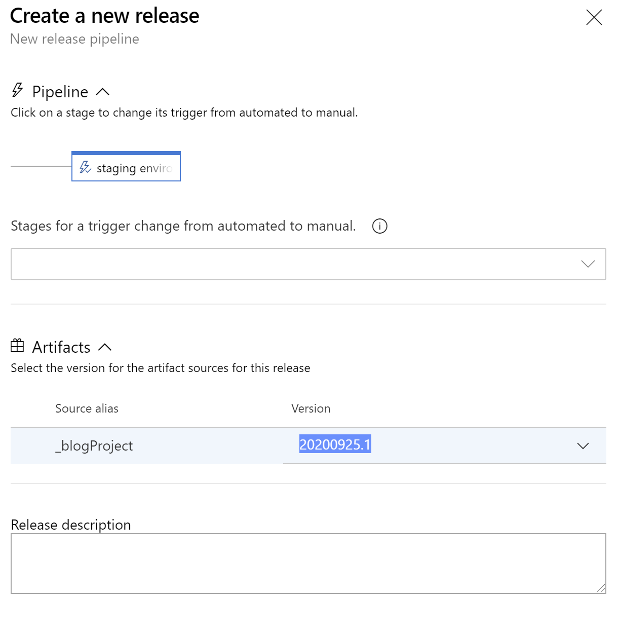 Create first release