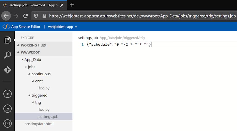 WebJob dir structure
