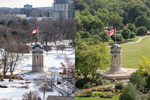 Side-by-Side Photography: Waterloo Region in the Winter vs. Summer