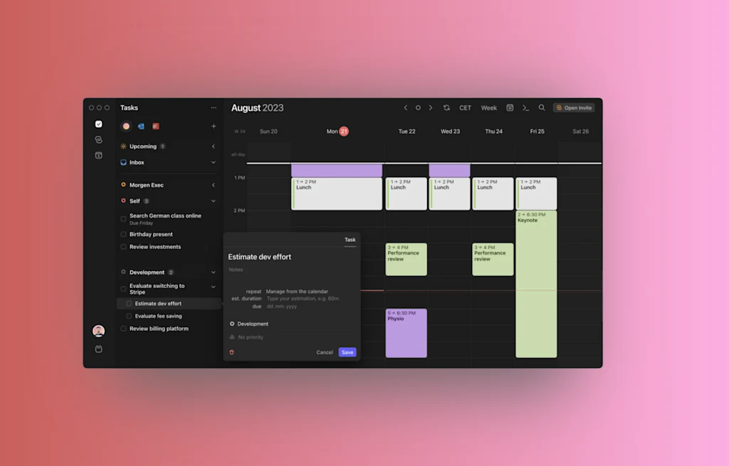 Morgen 3.0 Upgrades Calendar Experience