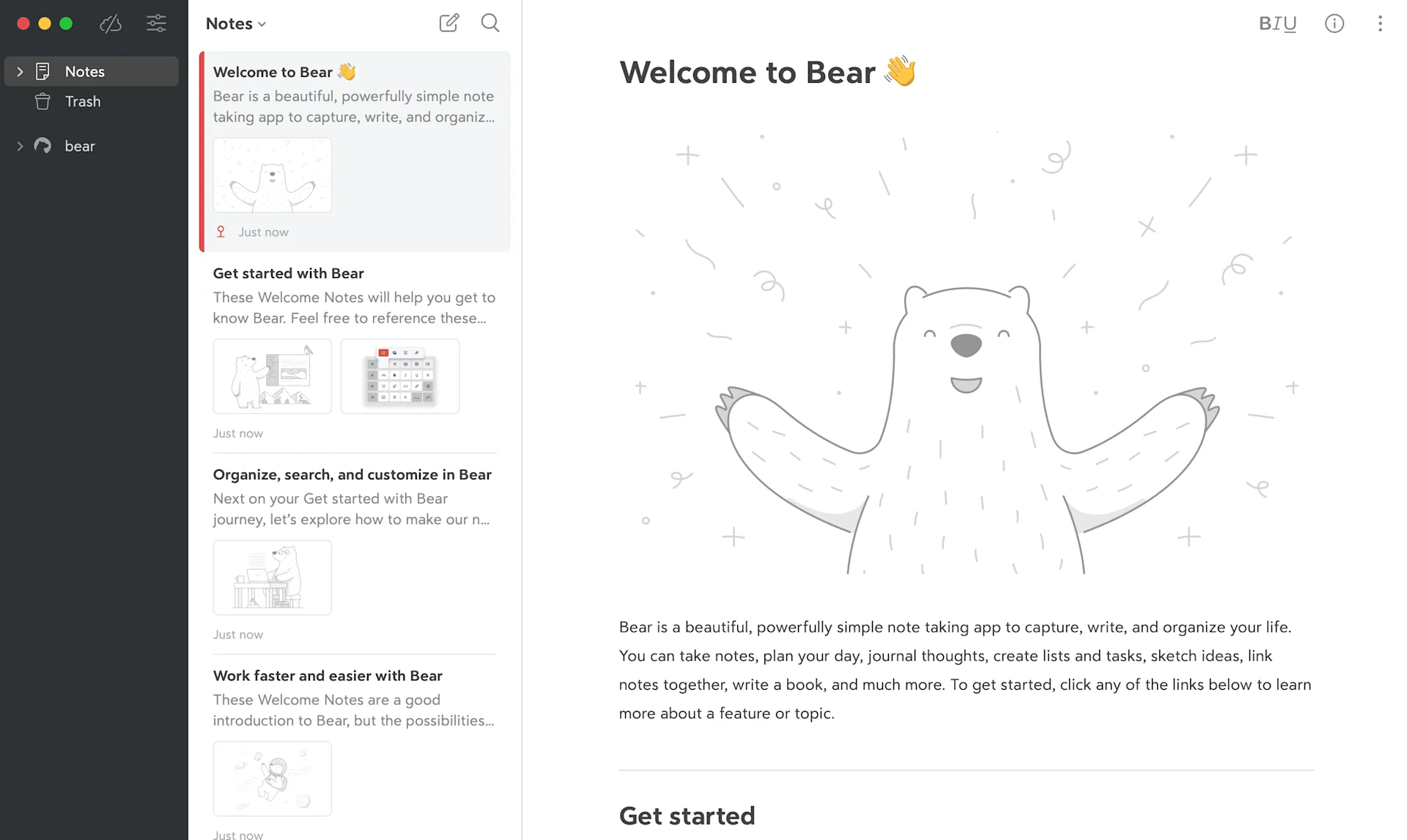 Bear Notes 2.0, Markdown Notes