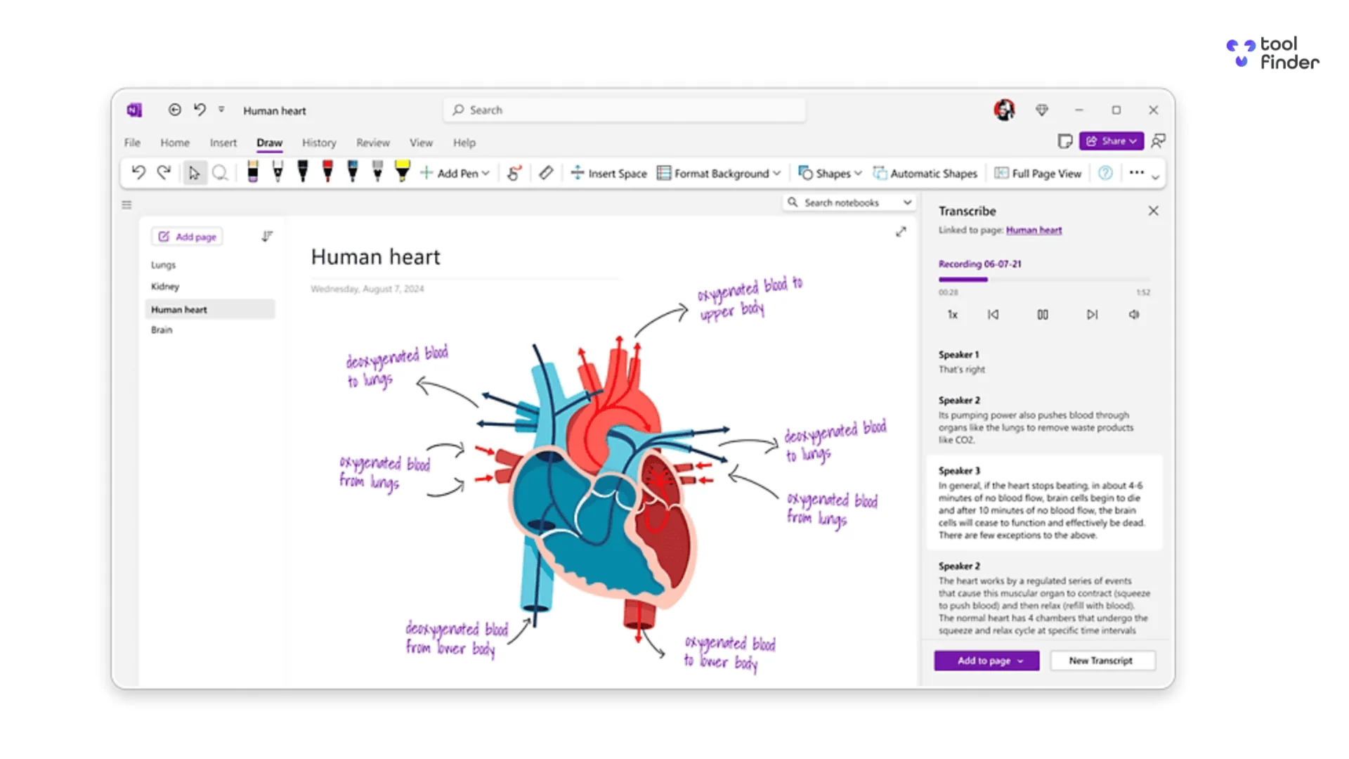 Using Microsoft OneNote for Education Purpose, Showing Sketch Abilities