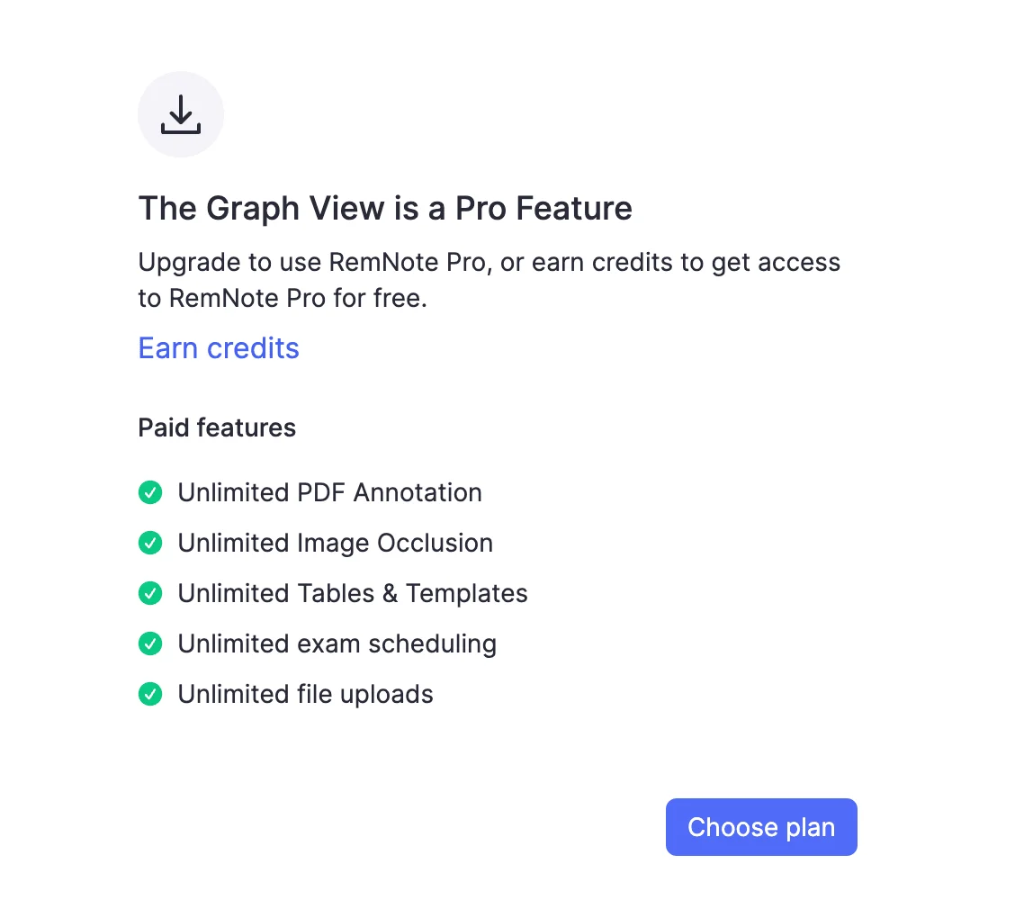 Pro Feature Access Only for Graph View in RemNote