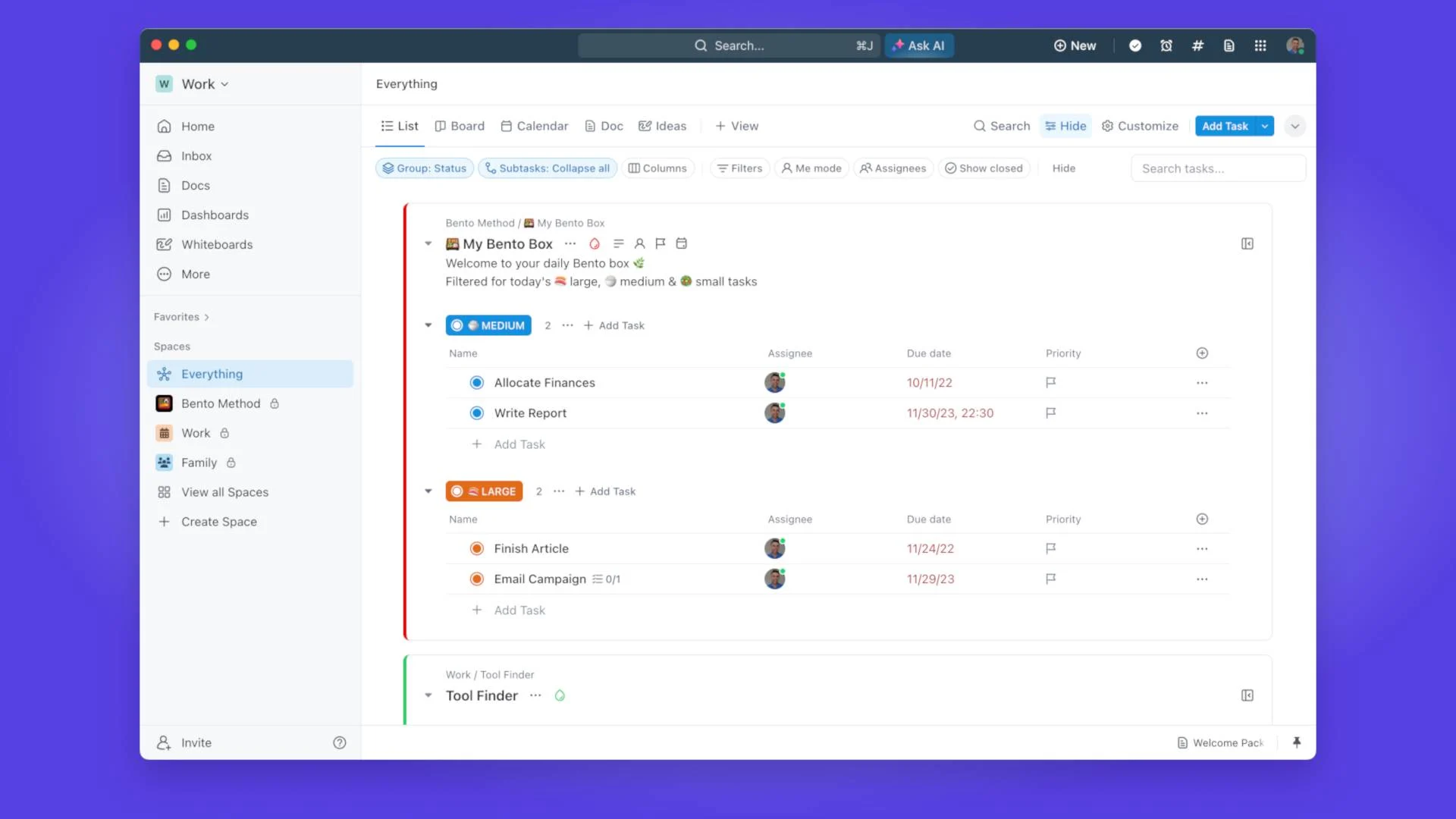 ClickUp working on macOS device