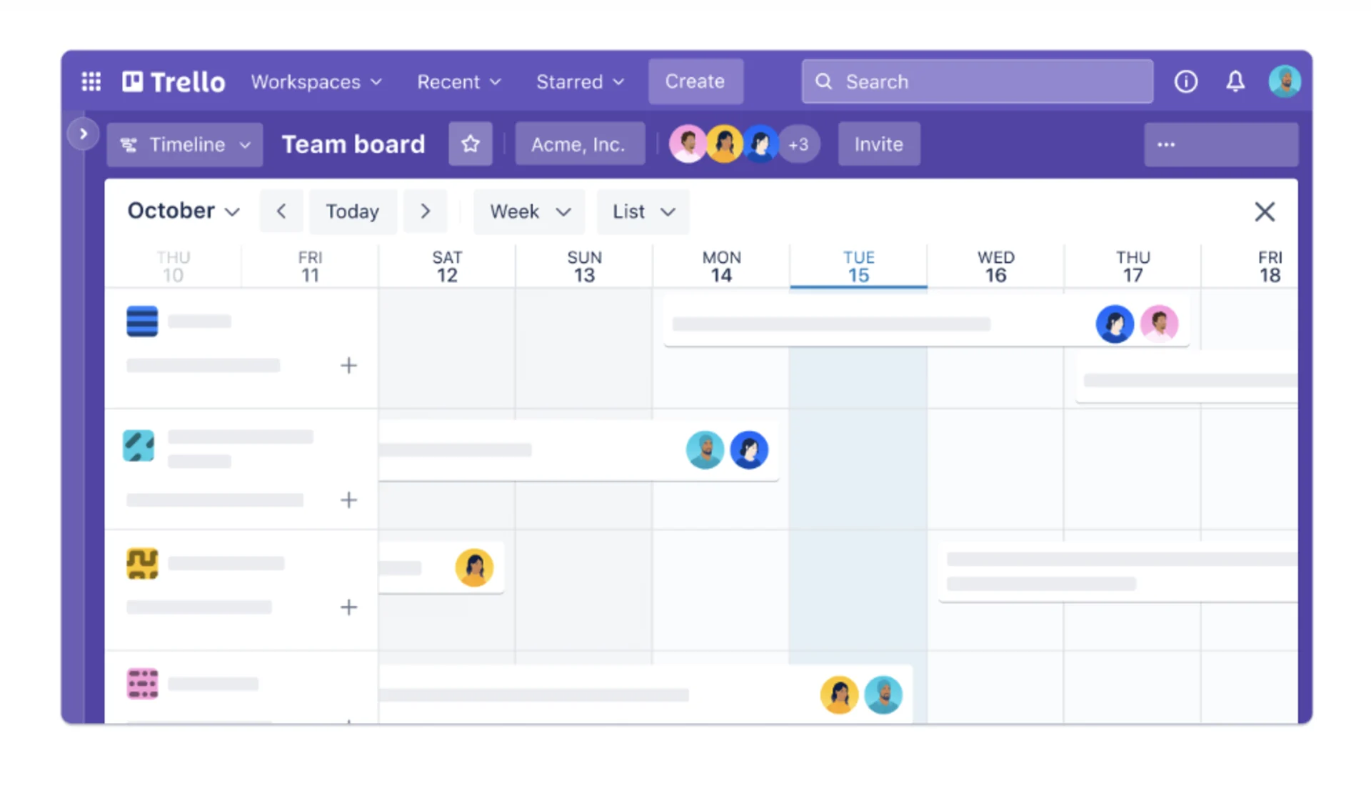 Managing your timeline in Trello