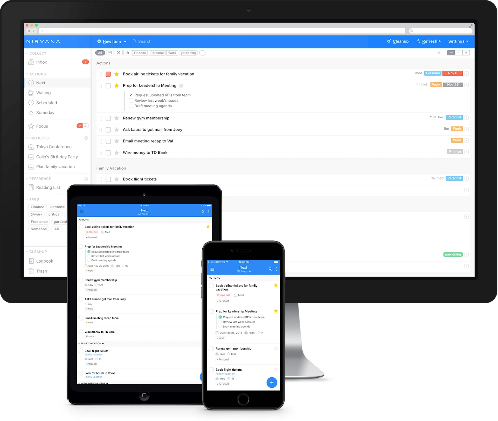 Nirvana HQ on iPhone and Web