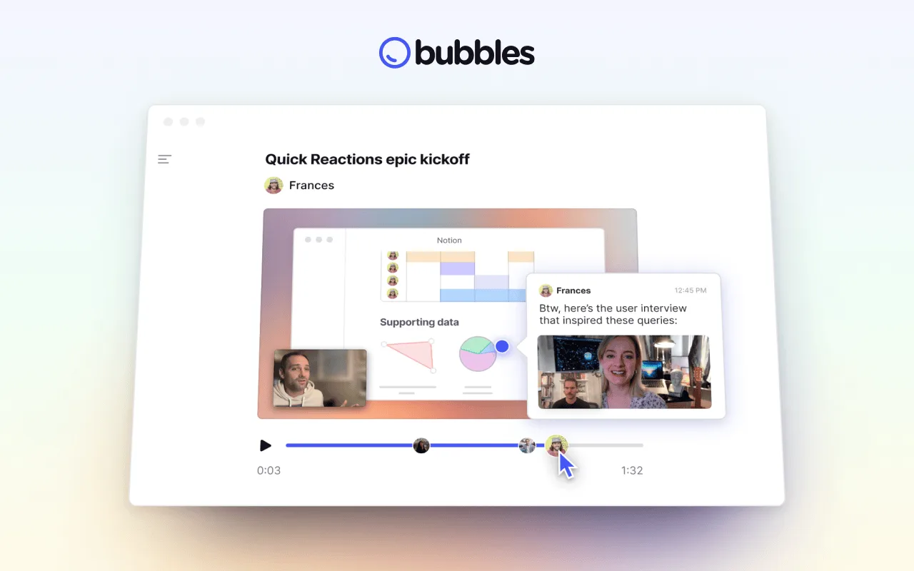 AI meeting notes with Bubbles