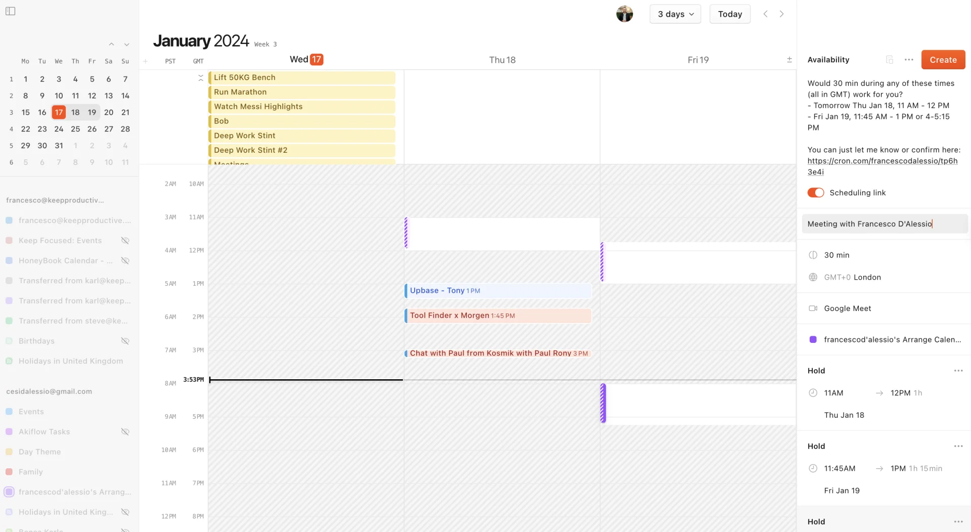 Booking Meetings with Notion Calendar