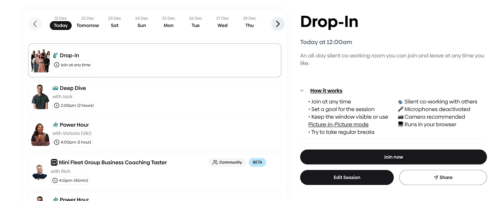 Flown Meetings, For Focus Management