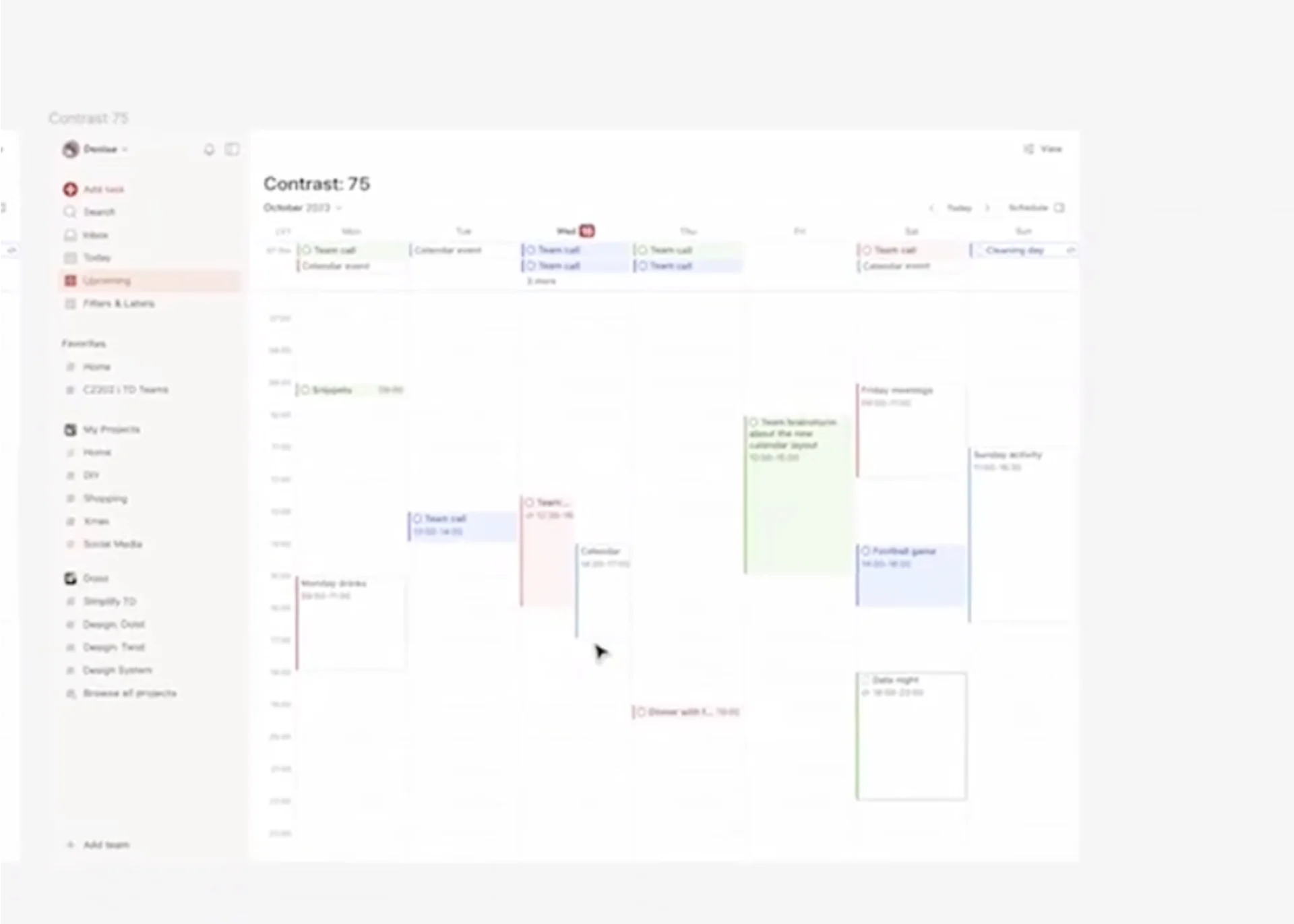 Colour coding Todoist calendar
