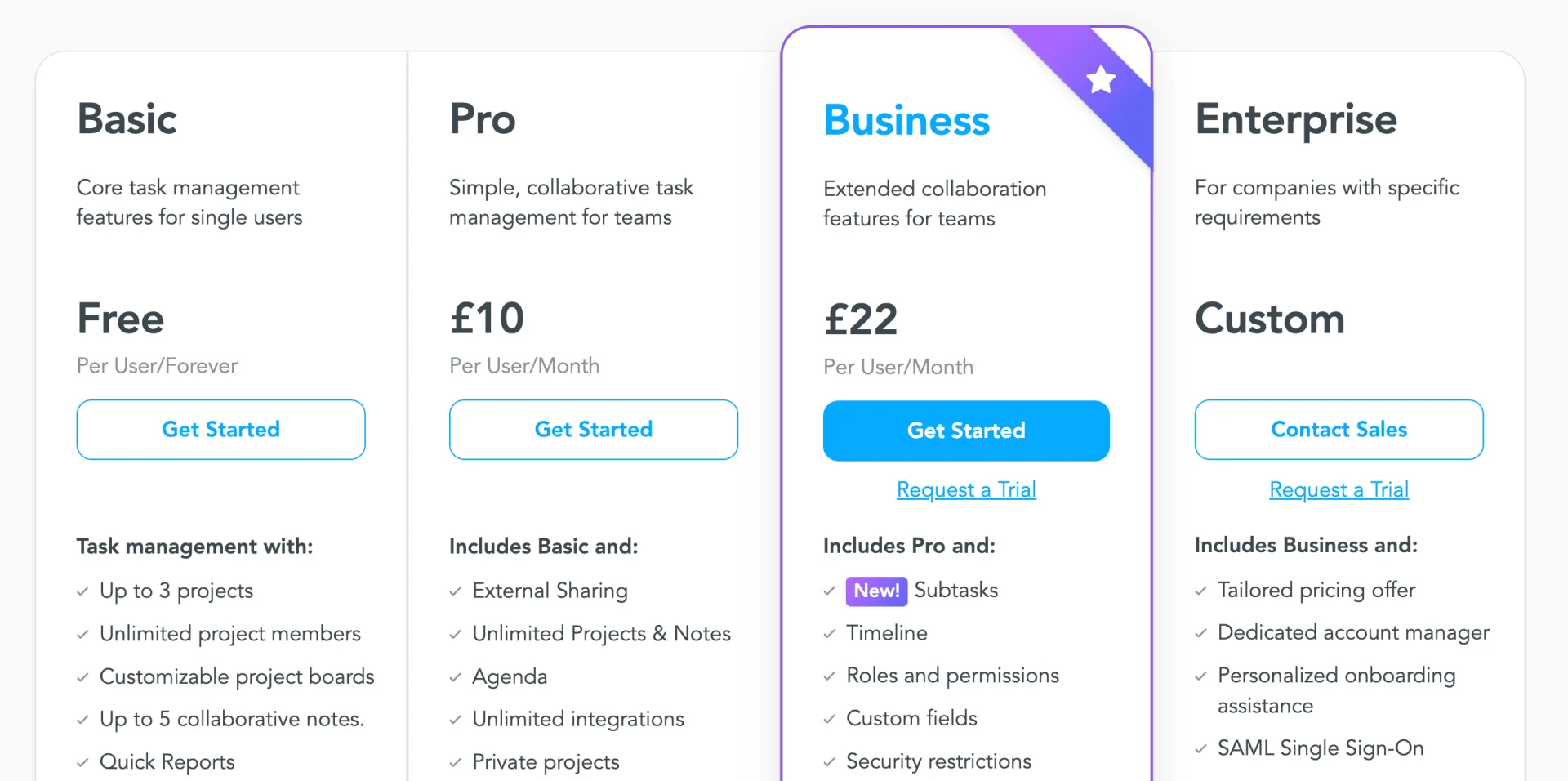 MeisterTask Pricing Plans