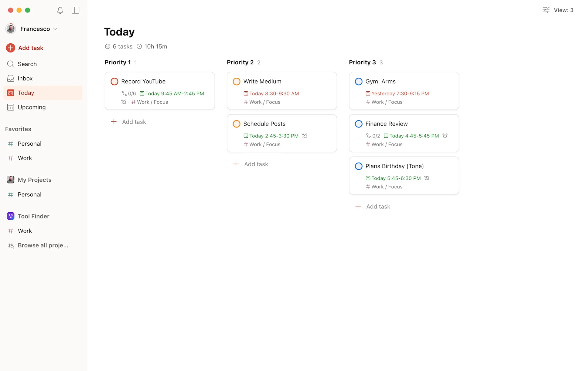 Todoist Projects and Task Management Application