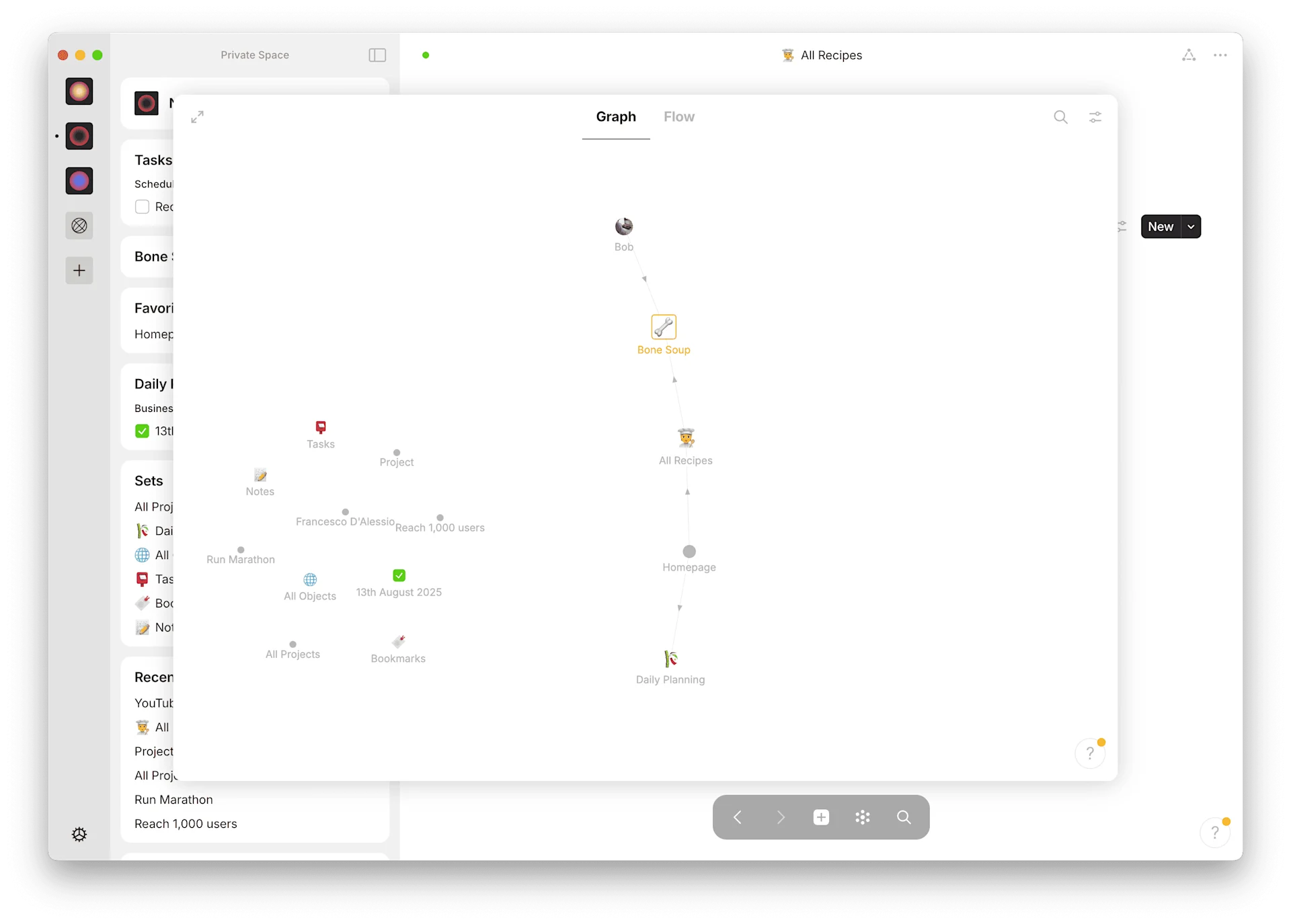 Anytype Graph View & Backlinks