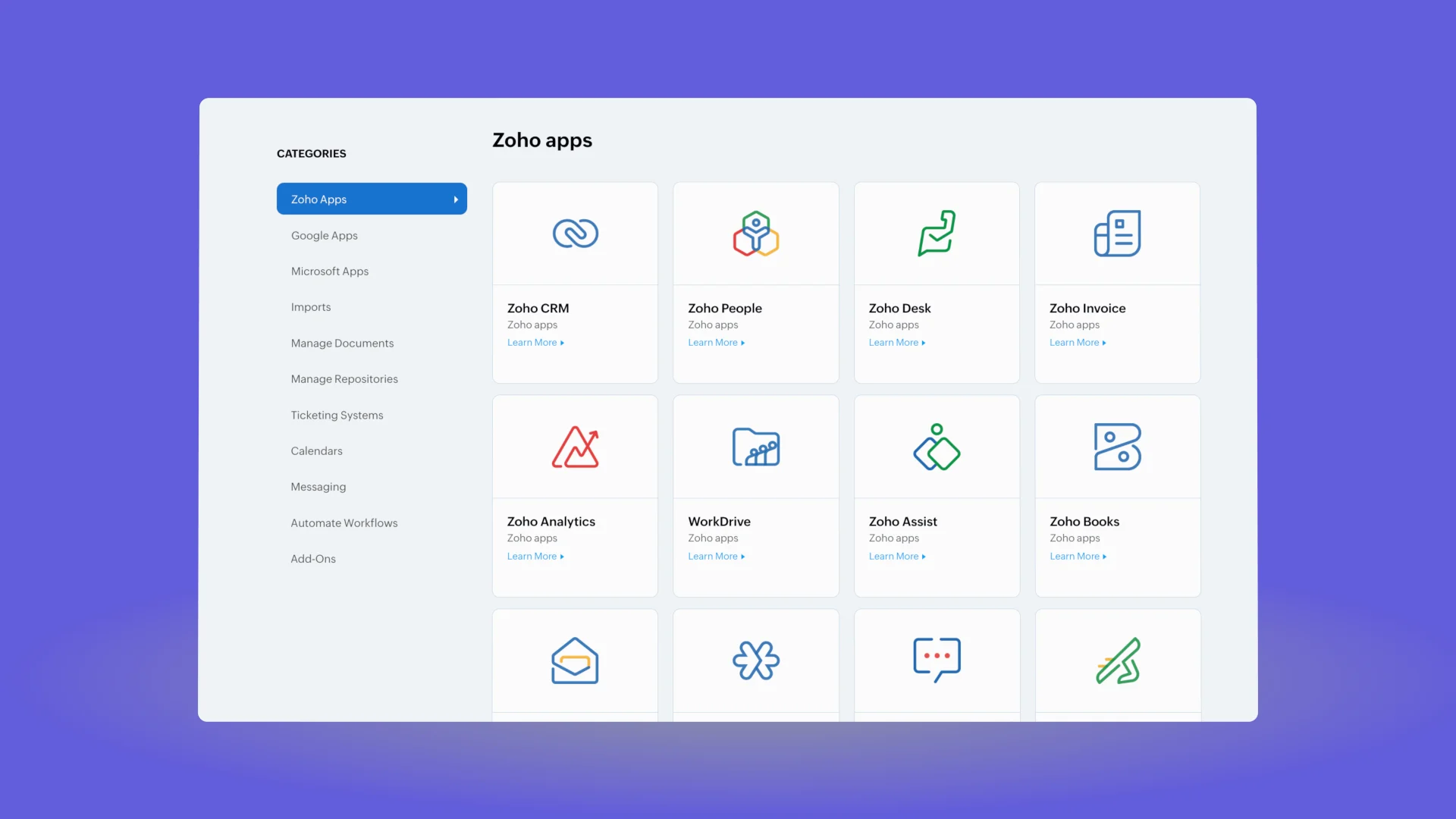 Zoho Projects - Integrations