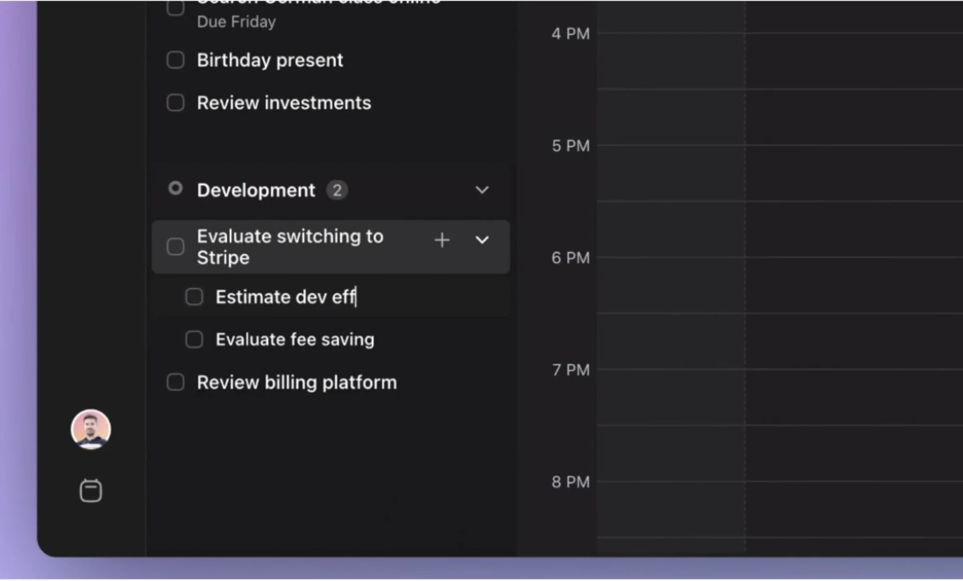 Morgen Calendar 3.0 subtasks update for breaking down larger tasks.