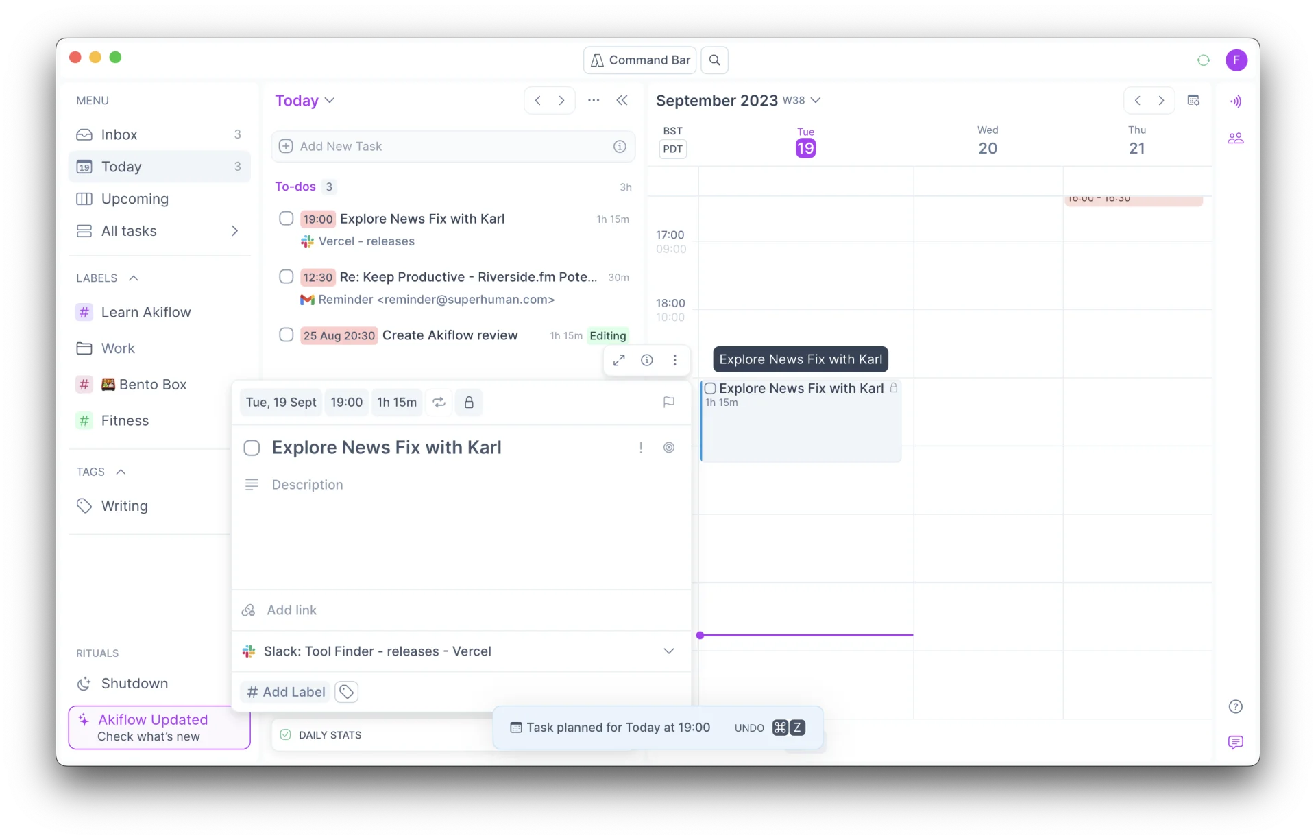 Managing your Tasks and Calendar with Akiflow