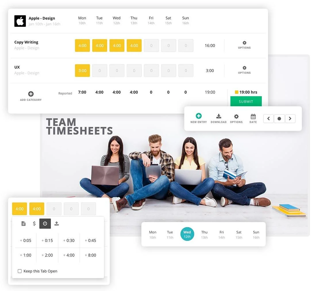 Timesheets in HubPlanner