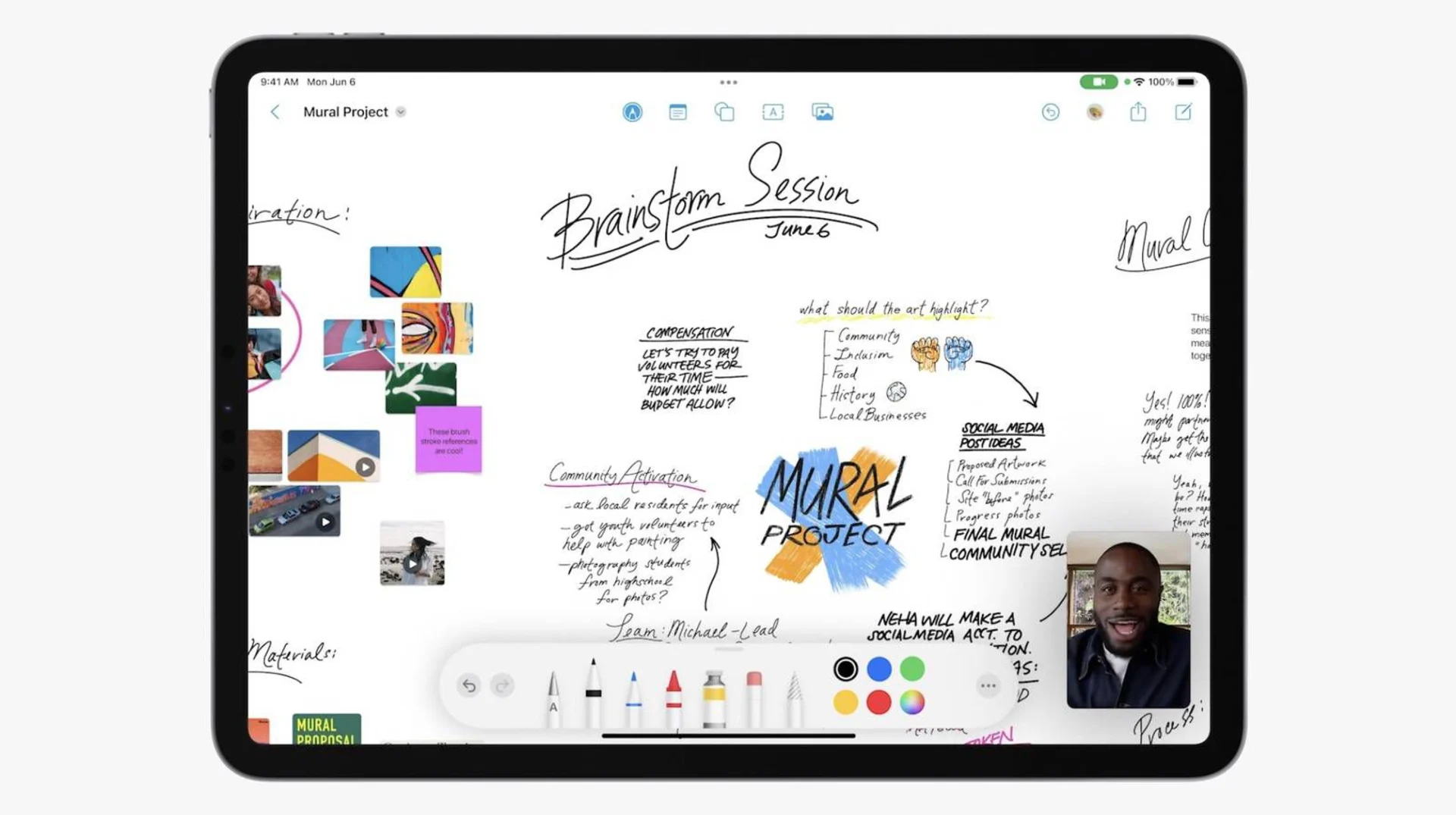 Freeform App, Brainstorming with FaceTime, Apple Freeform