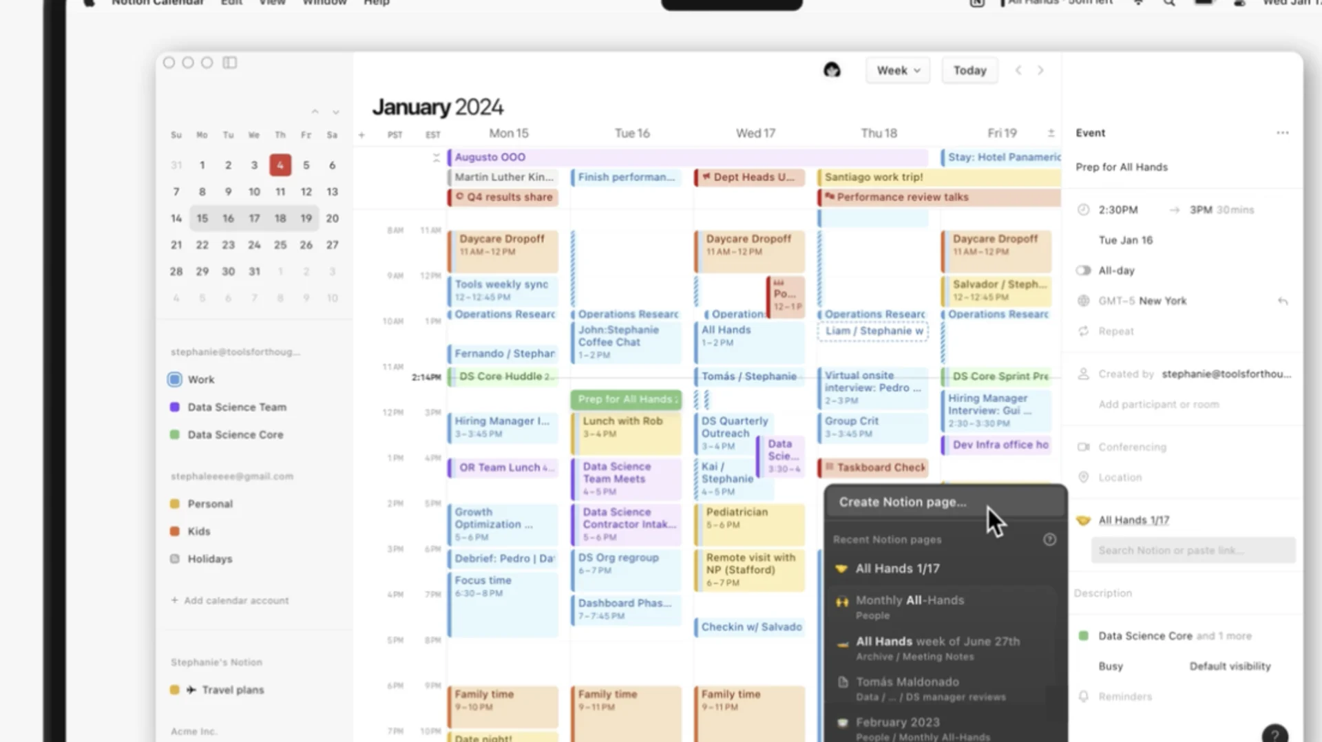 Notion Pages to Notion Calendar