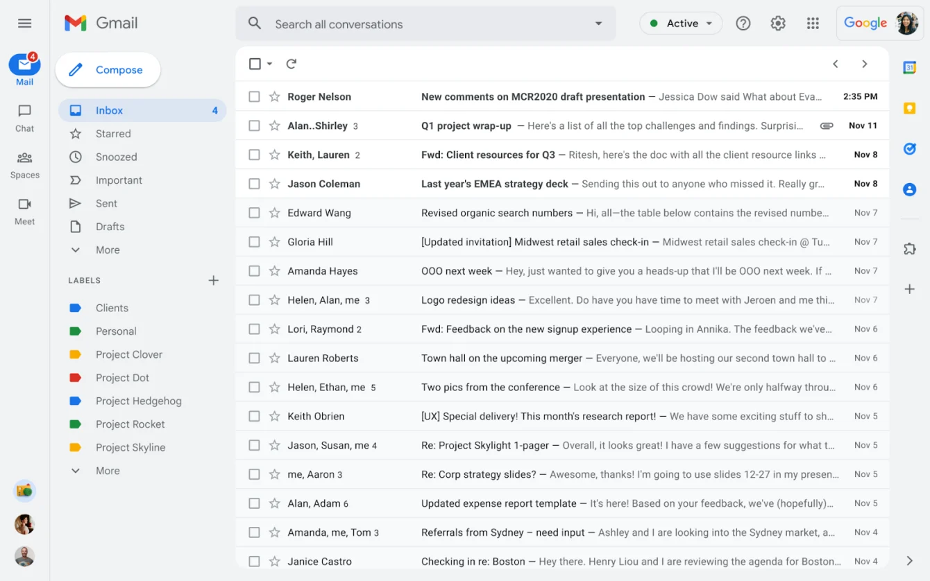 Gmail App - Managing Email Inbox