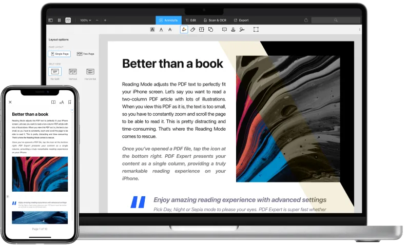 PDF Expert for editing PDF documents to send and share.