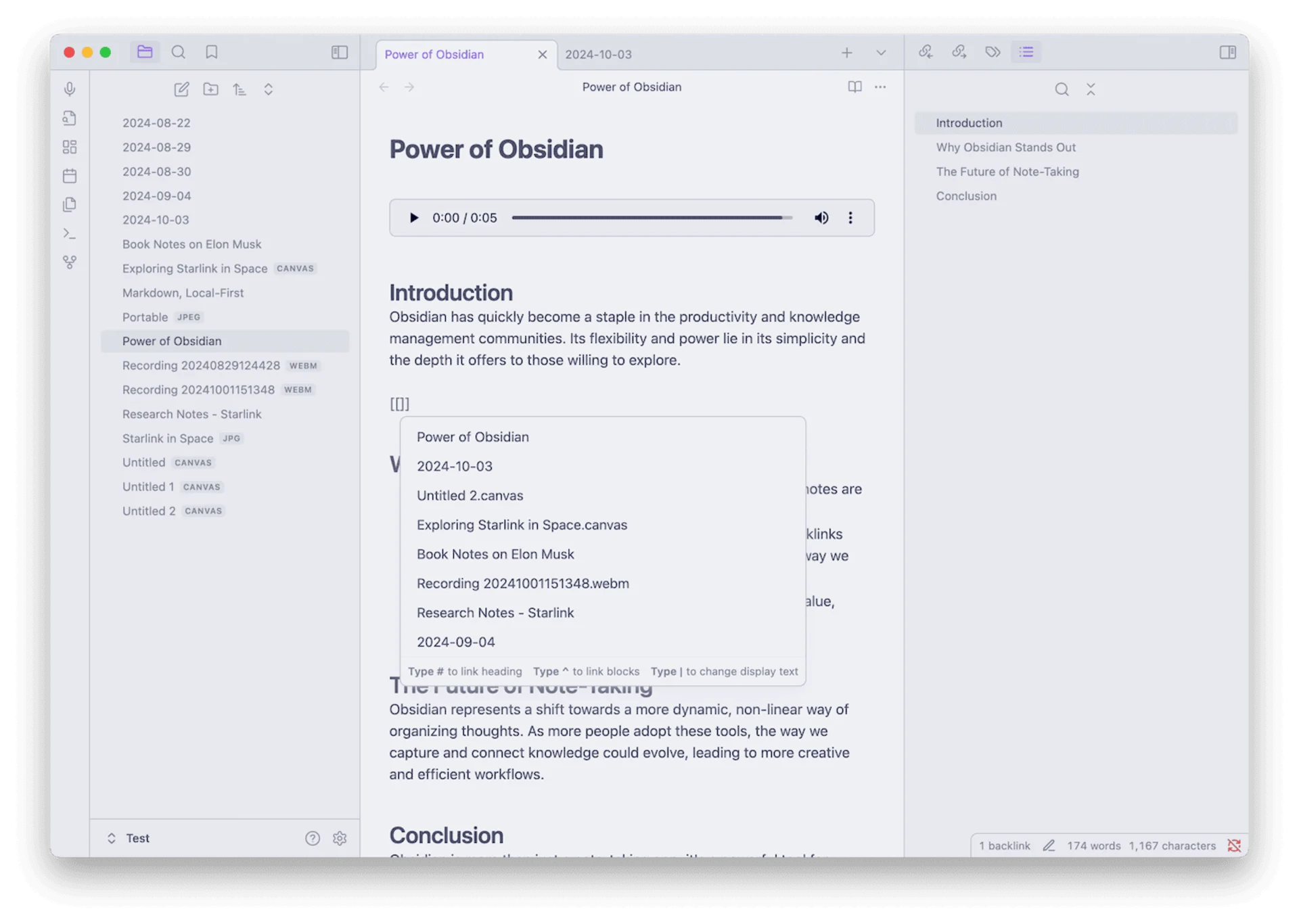 Obsidian - Creating Backlinks