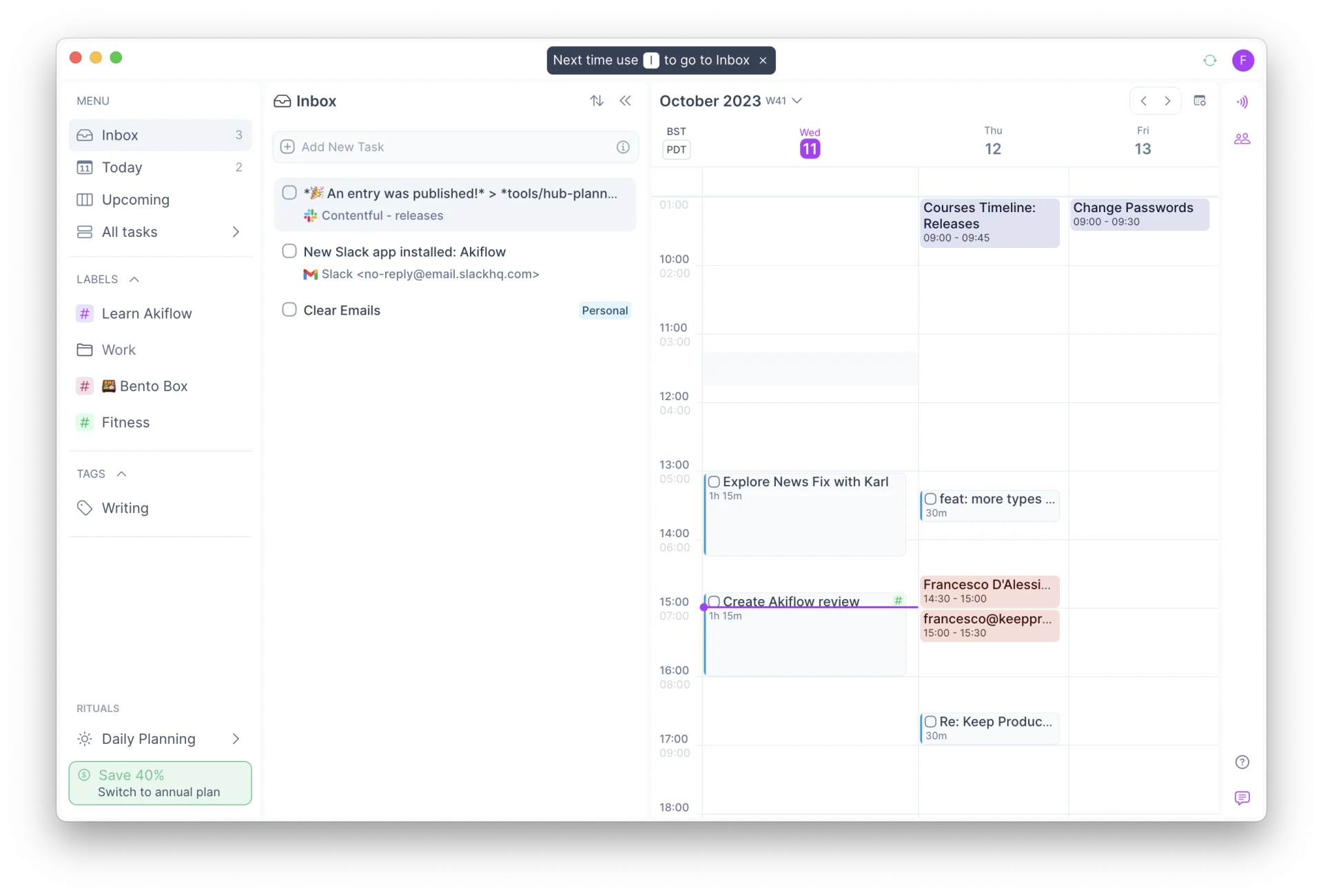 Akiflow Review (2024): Best Features, Pricing & Opinion