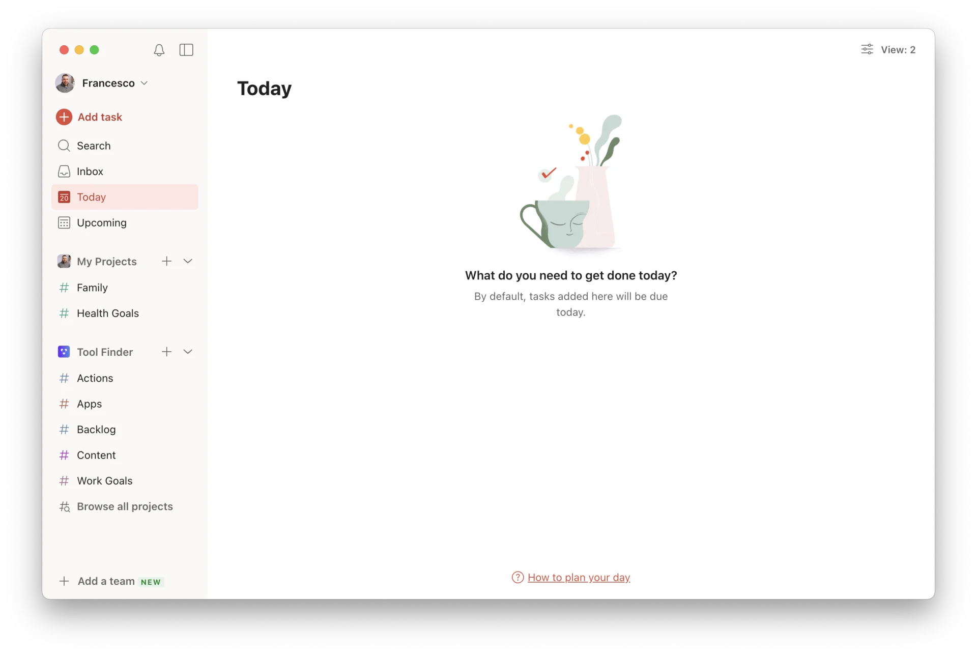 Todoist Today Empty State