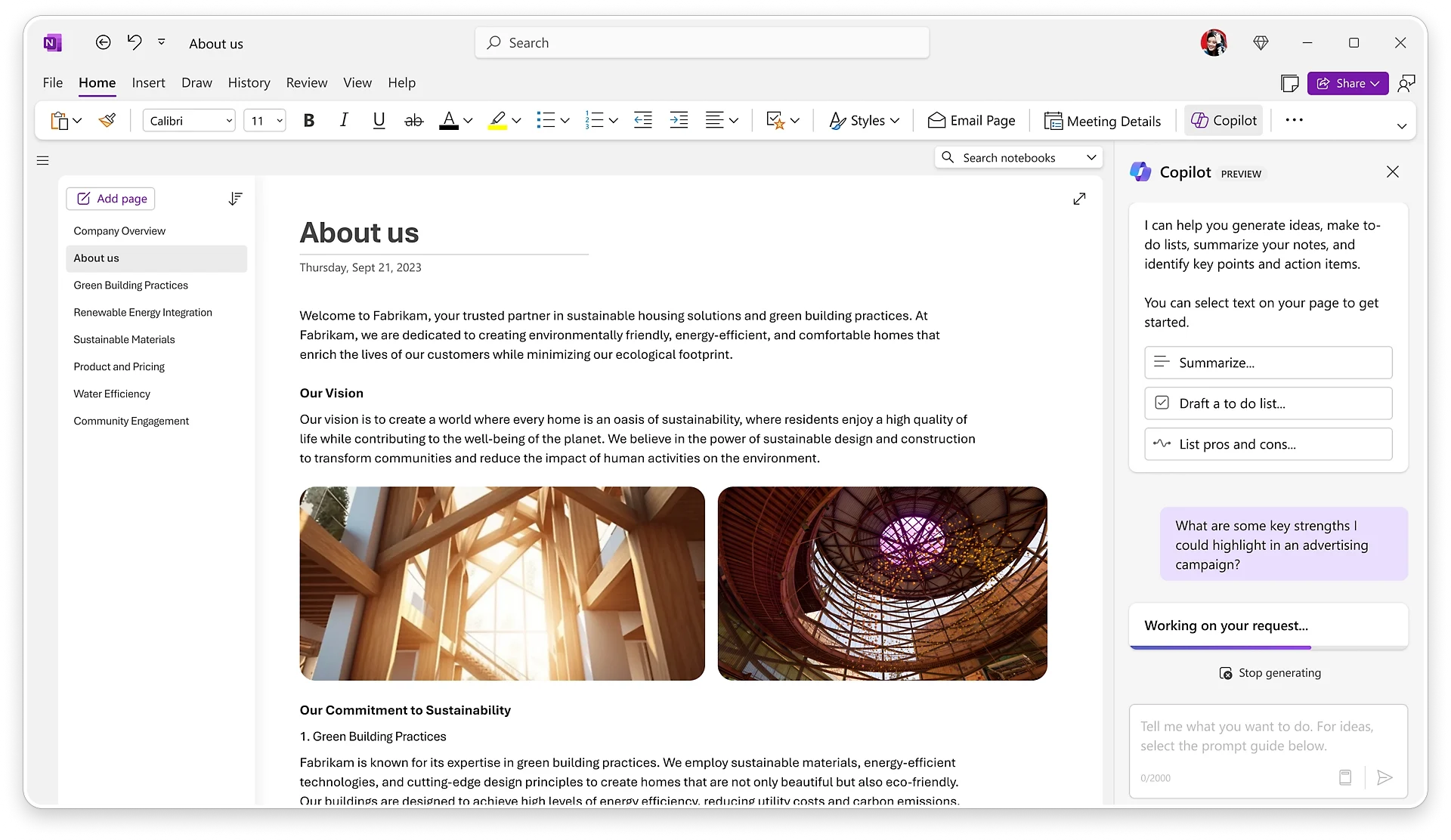 Microsoft AI Co-Pilot Feature in OneNote