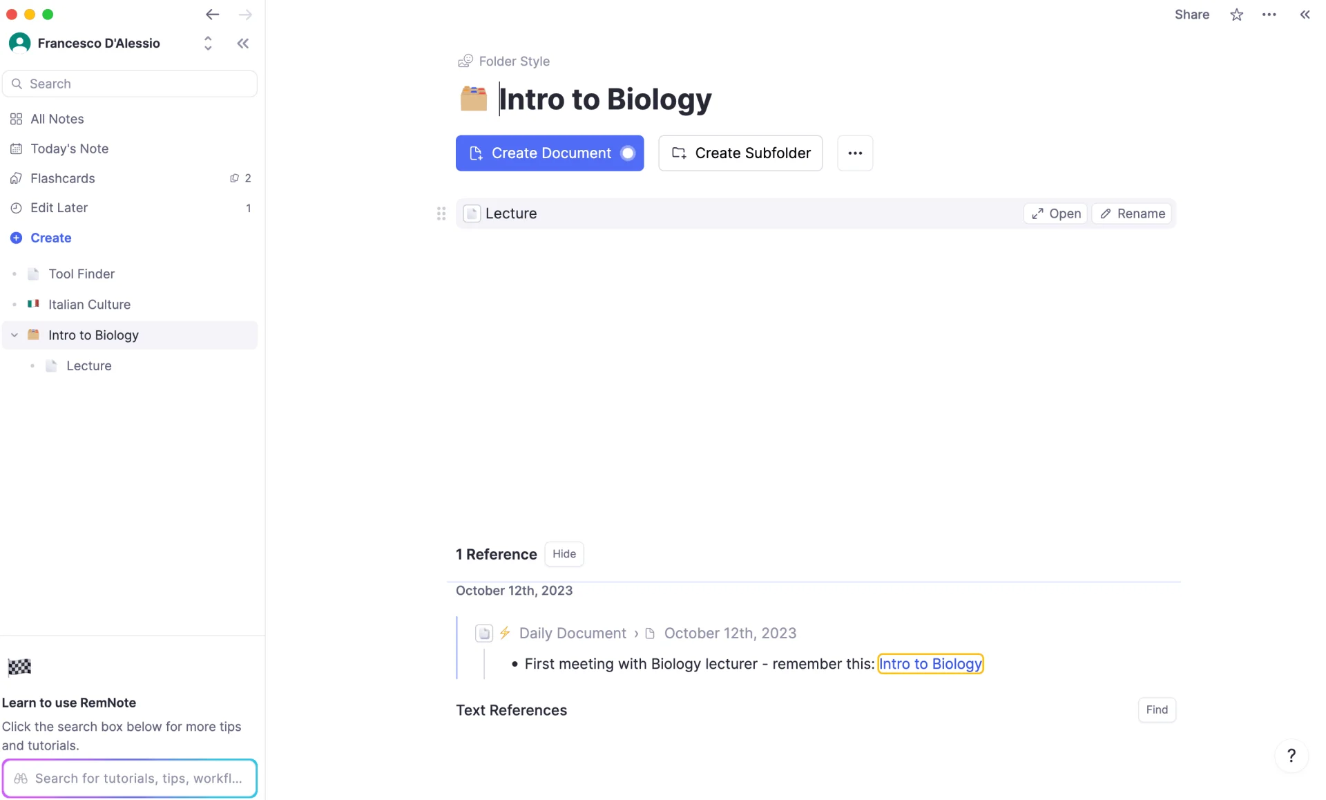 RemNote - New Note, Introduction to Biology