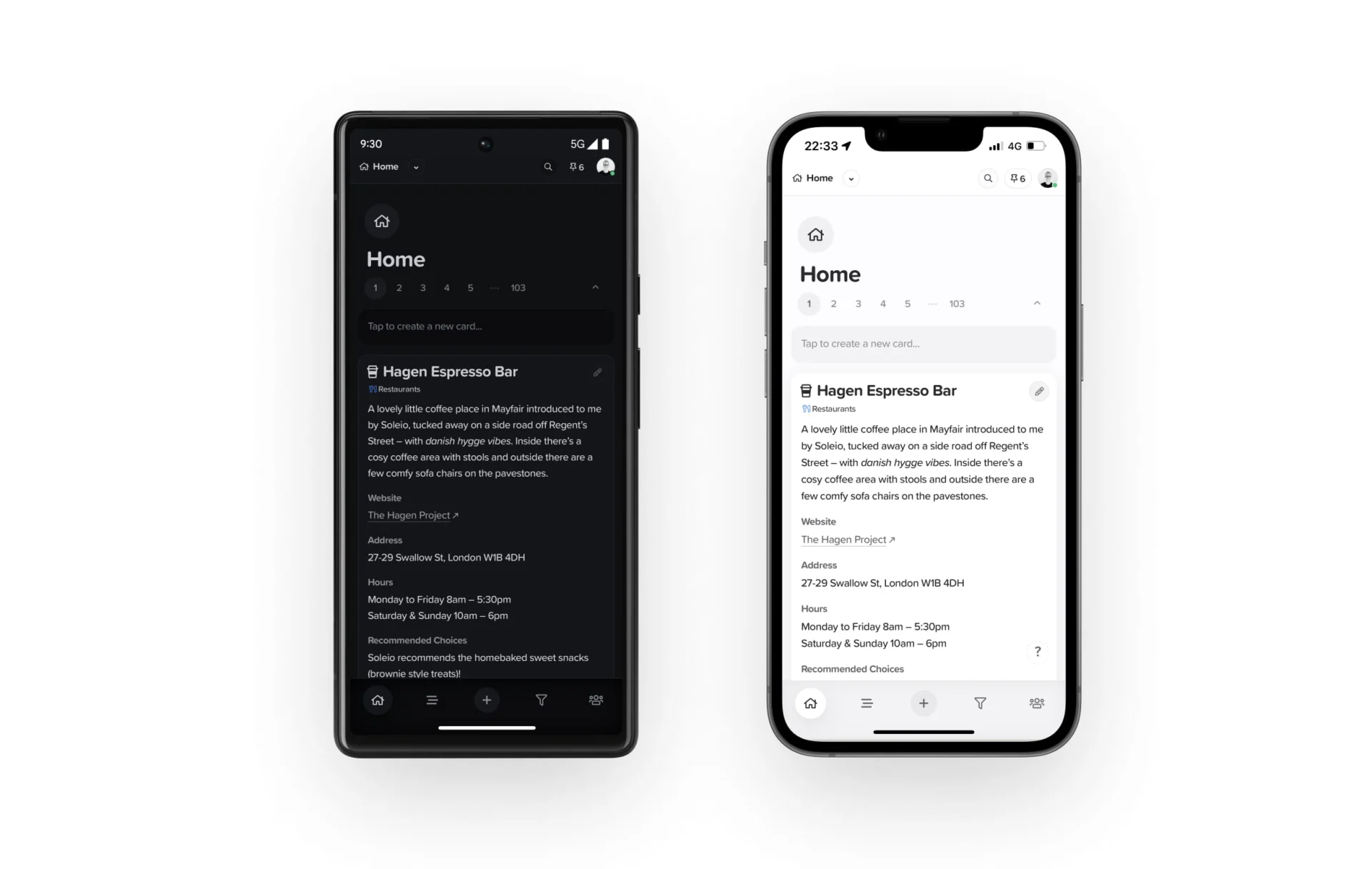 Supernotes, Android and iOS, App Showing Notes Open