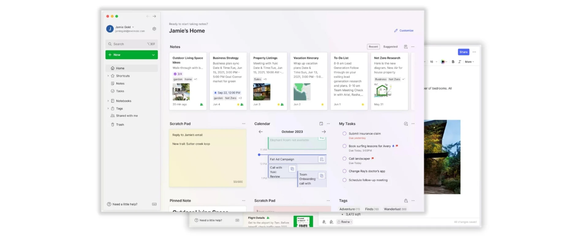 The new Evernote Design 2024