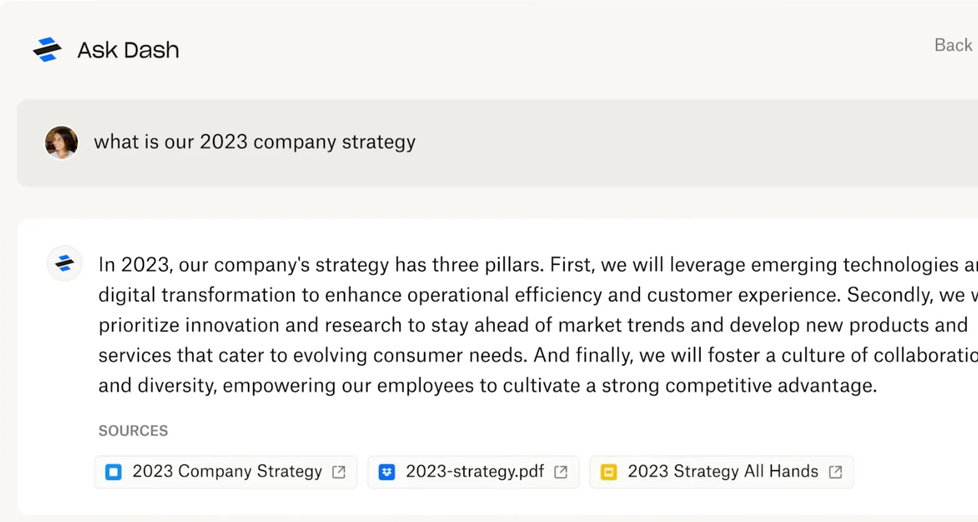 Dropbox Dash, AI Answers