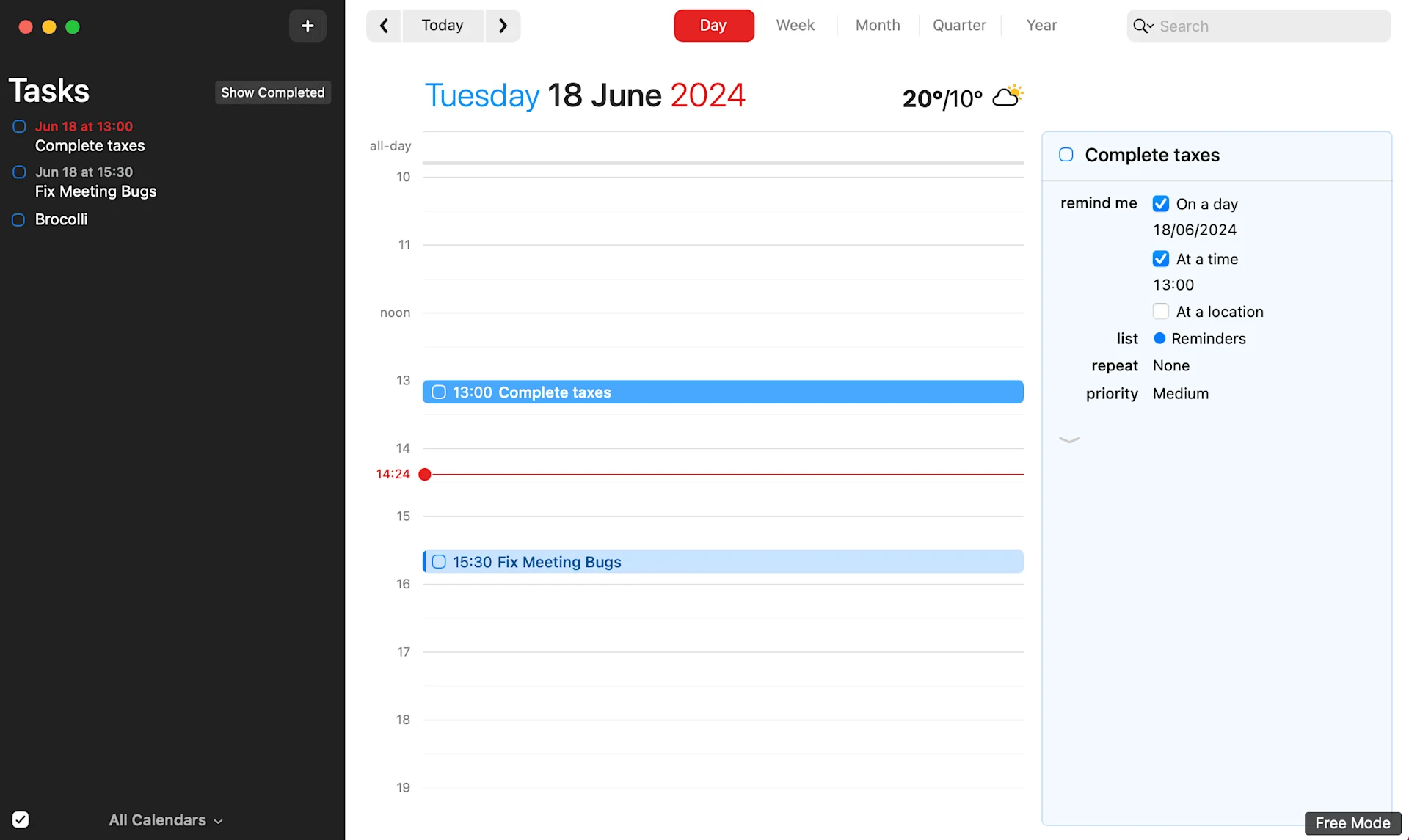 Fantastical Task Management
