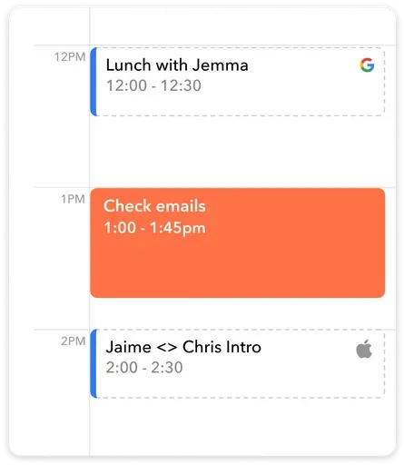 Time Boxing in Ellie Planner, Calendar View