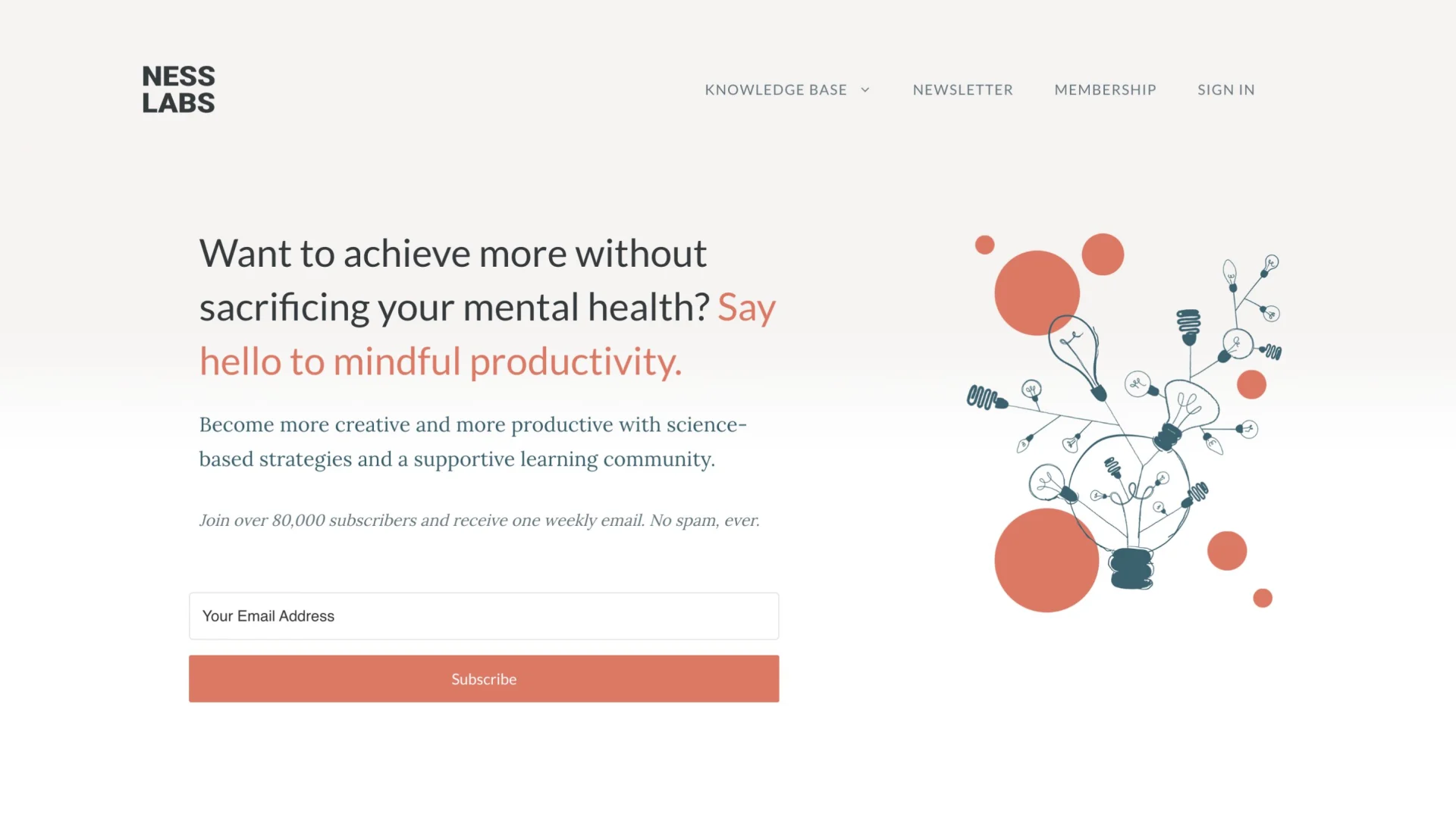 Ness Labs is a mindful productivity blog written by Anne-Laure Le Cunff.