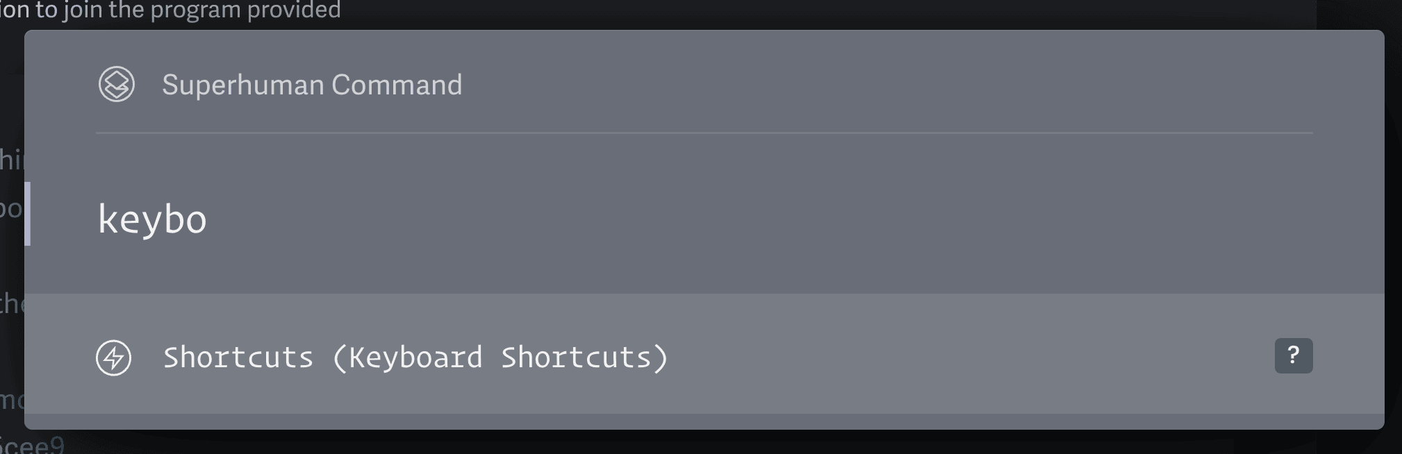 Keyboard Shortcuts in Superhuman