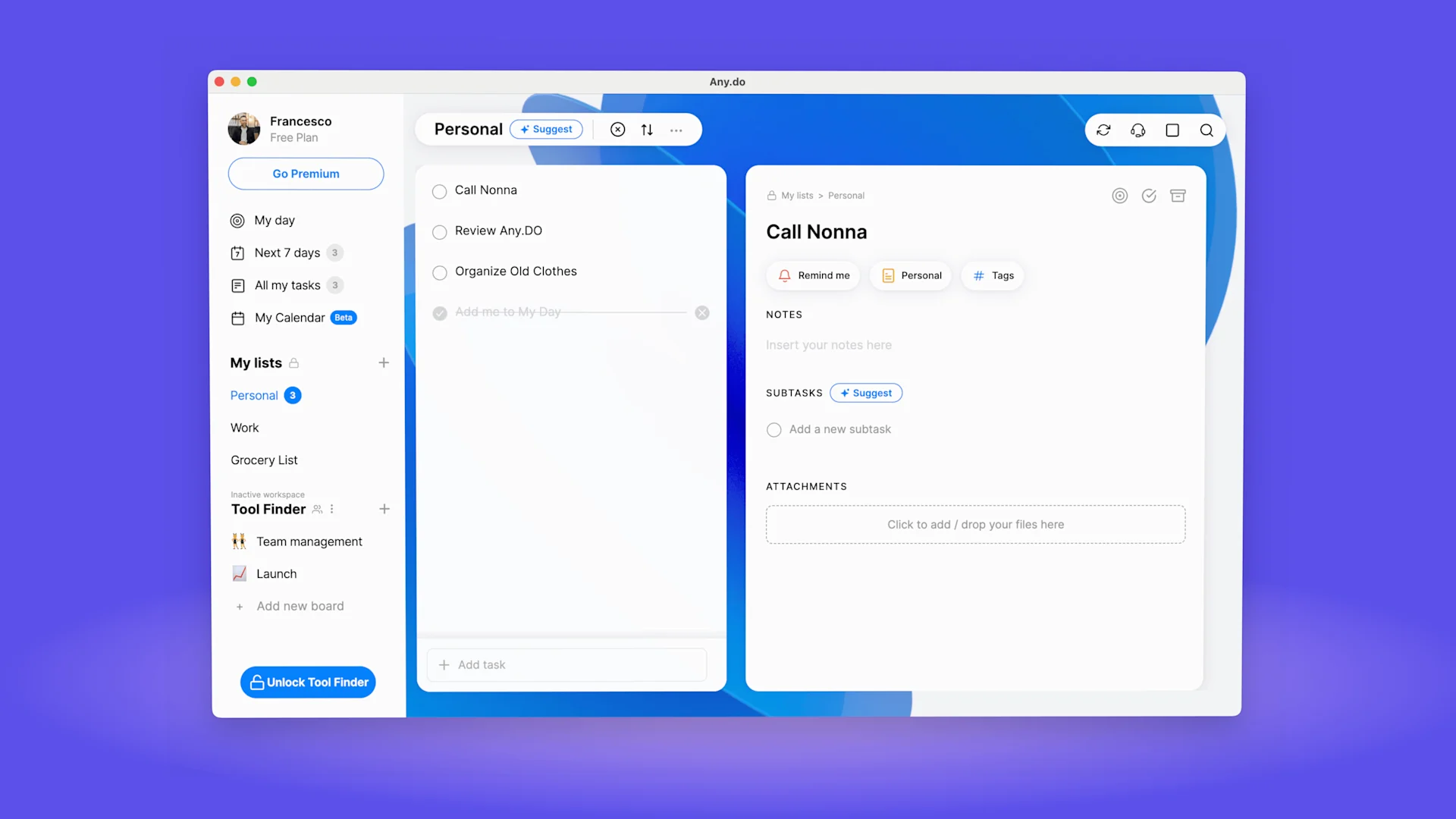 Managing Lists in Any.do