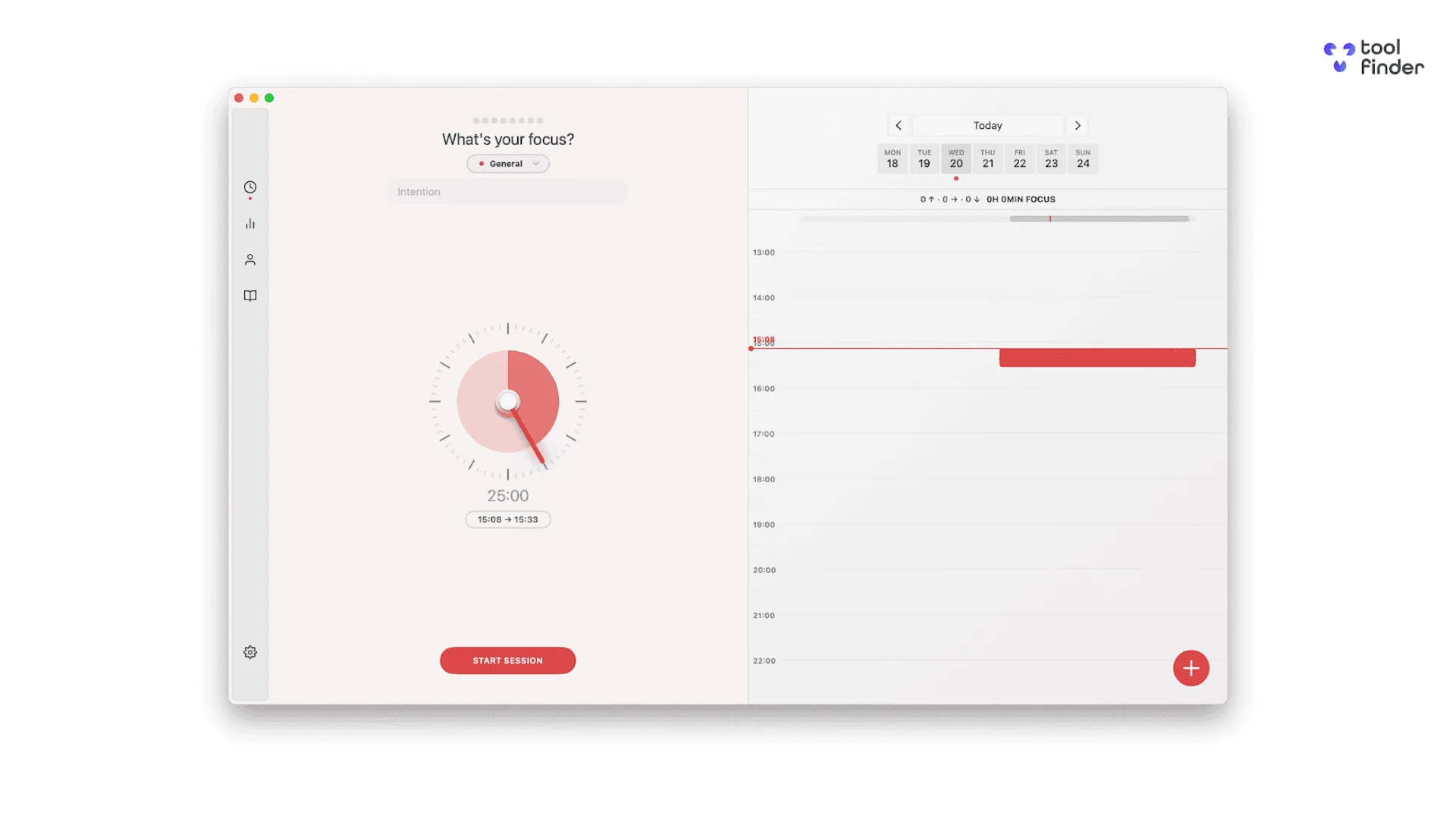 Session Timer App, for macOS, for timing and setting breaks