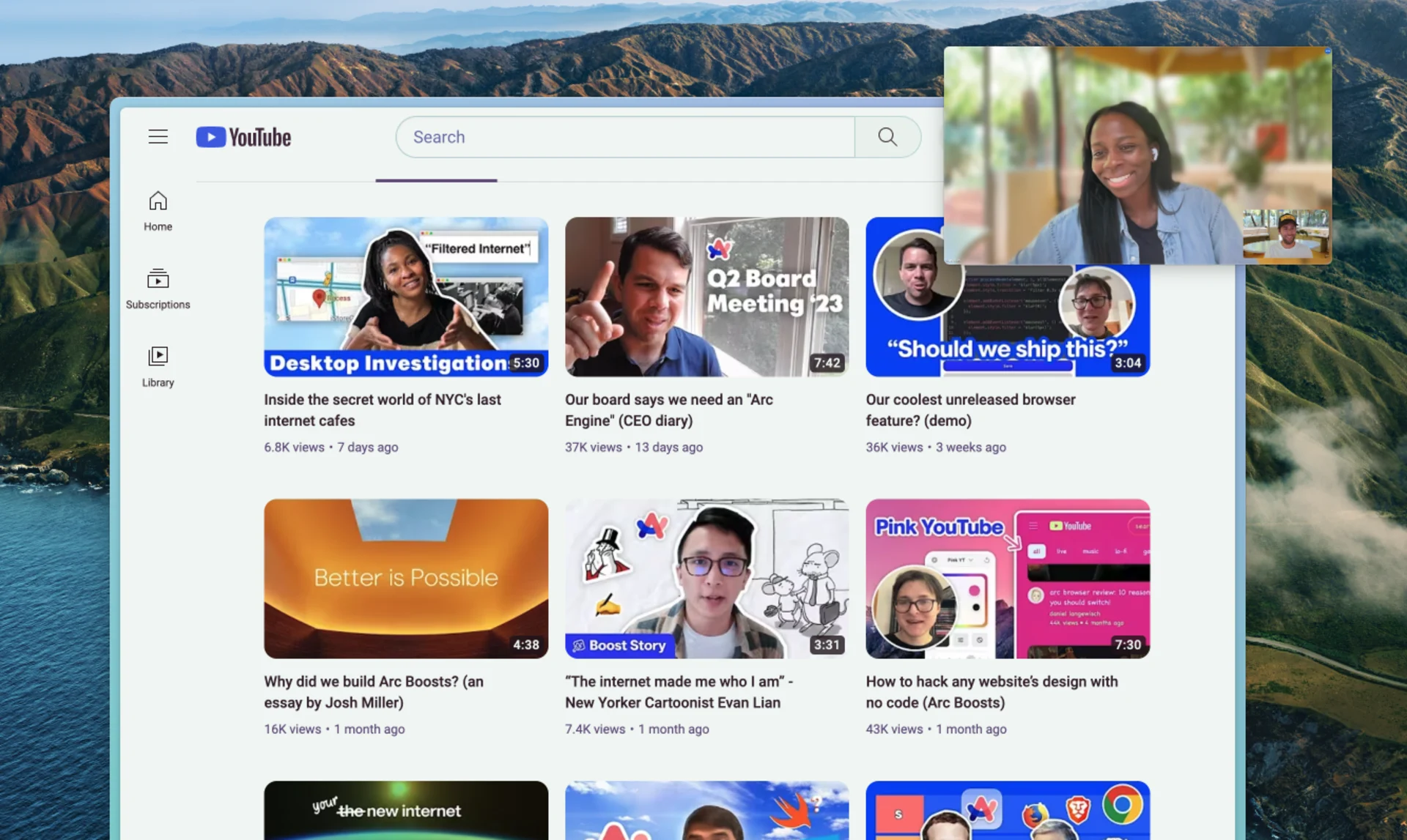Browsing YouTube with Arc Browser, Google Chrome Competitor