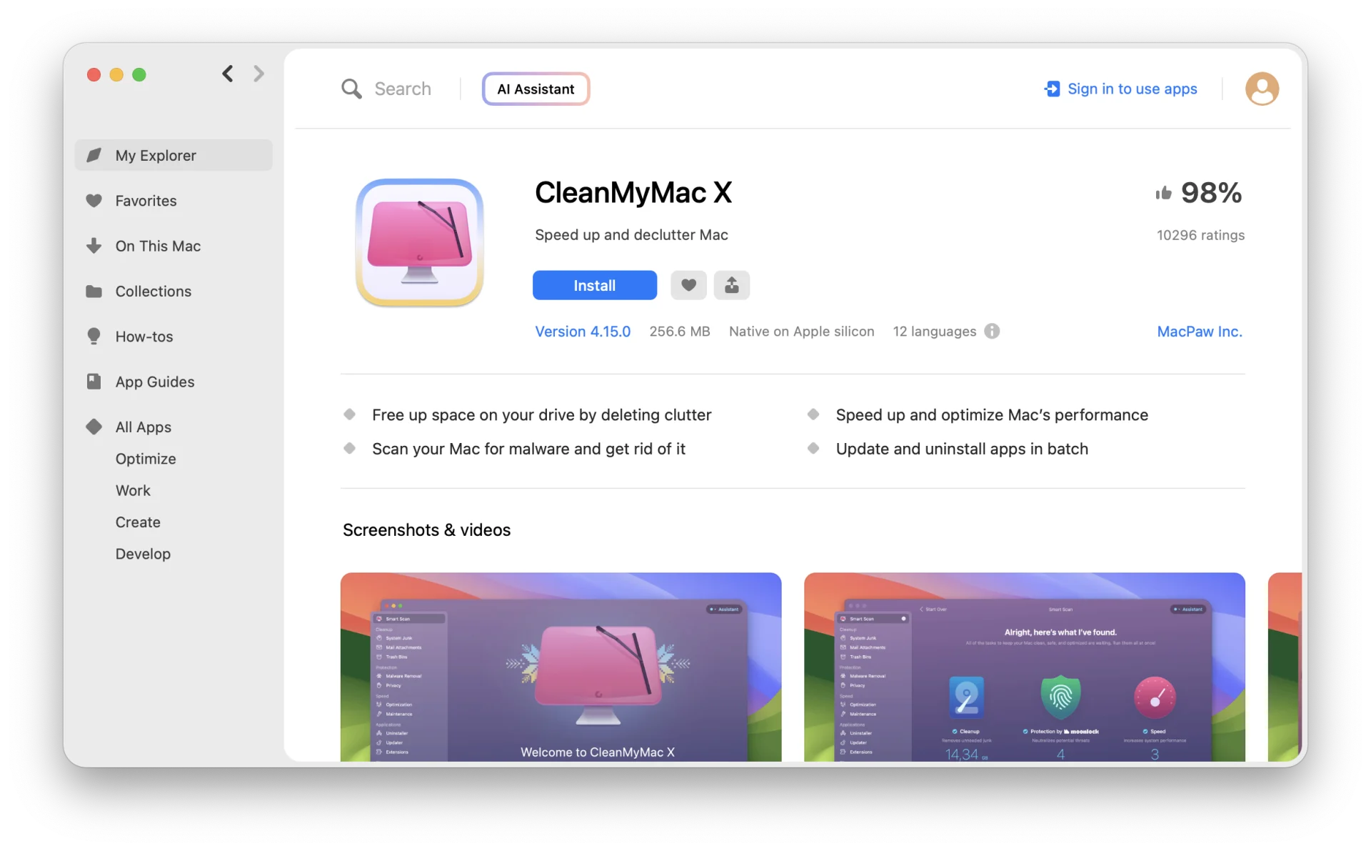 CleanMyMac on Setapp