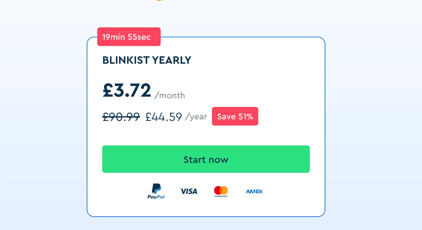 Blinkist Pricing Plans