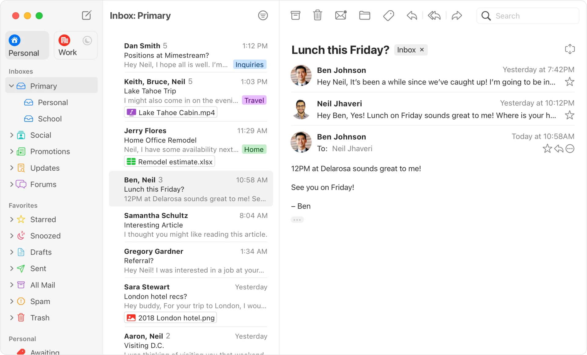 Email Client for Gmail, Mimestream Email Review