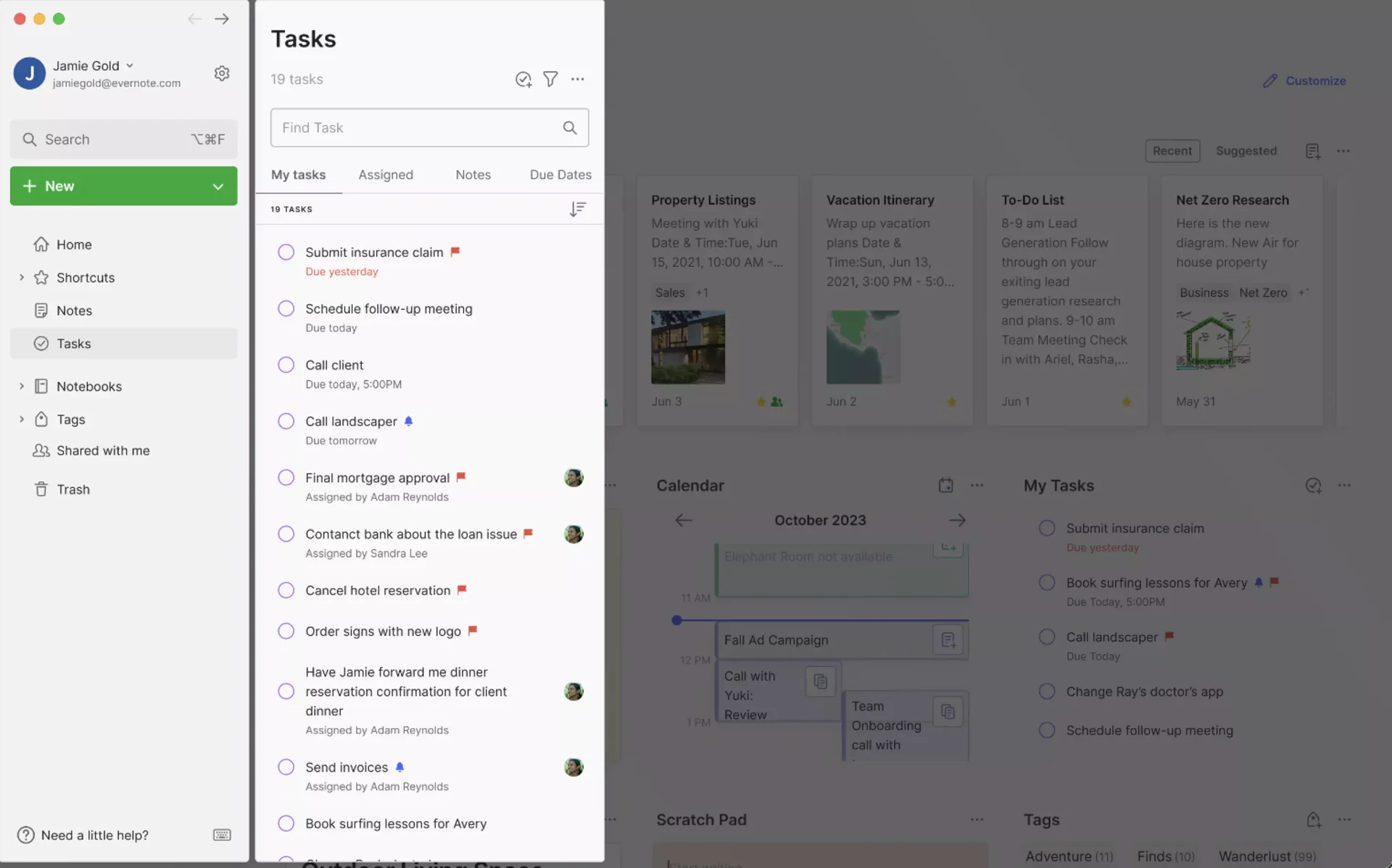 Task Management inside Evernote 2024
