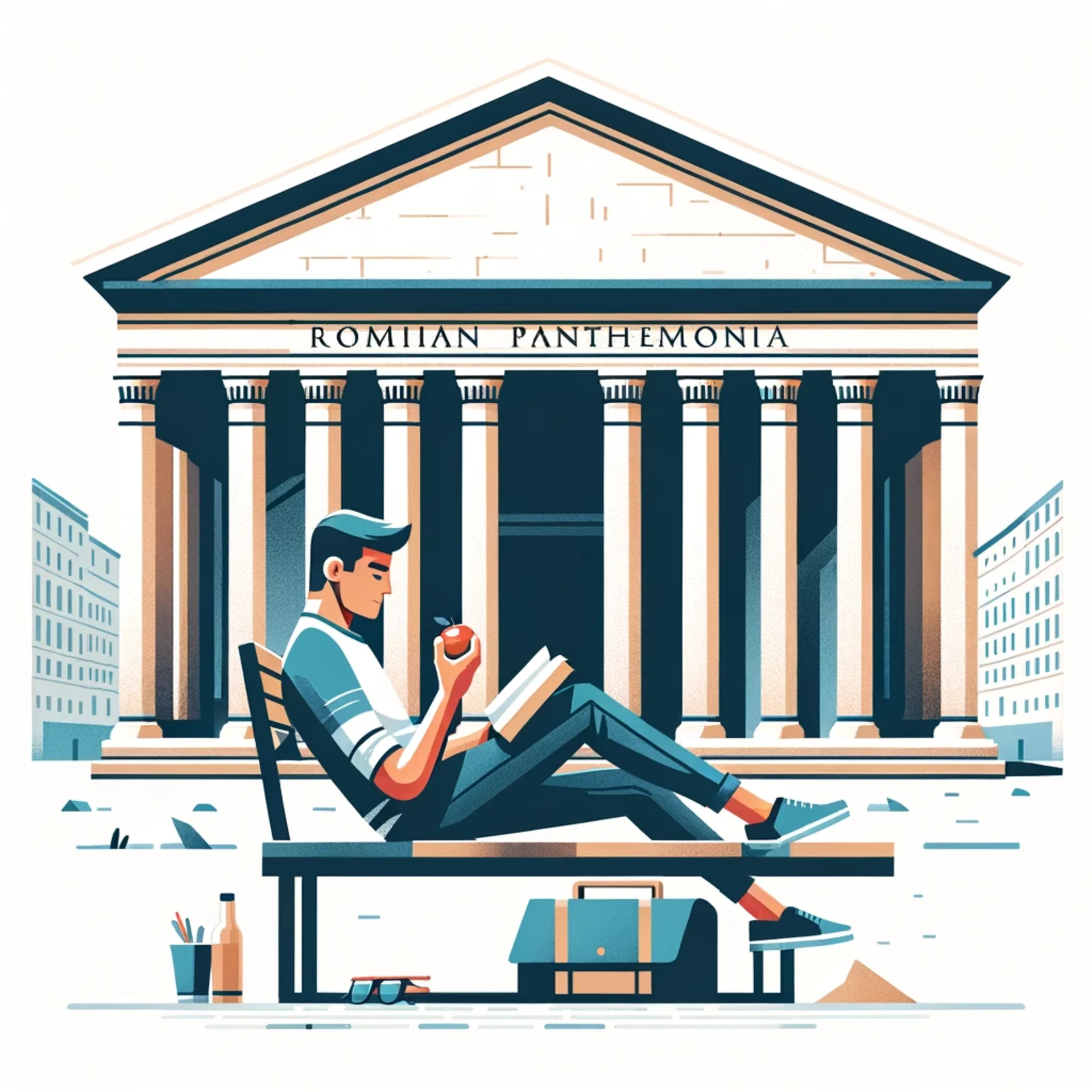 Man outside Pantheon, Reading, Productive