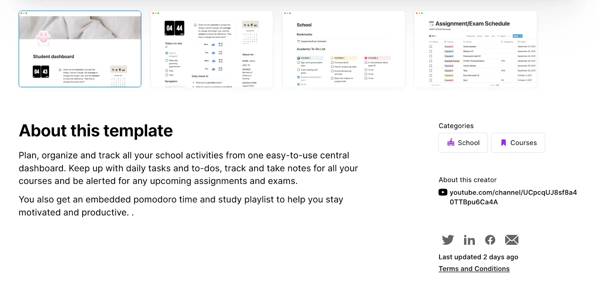 Notion Template, Profile