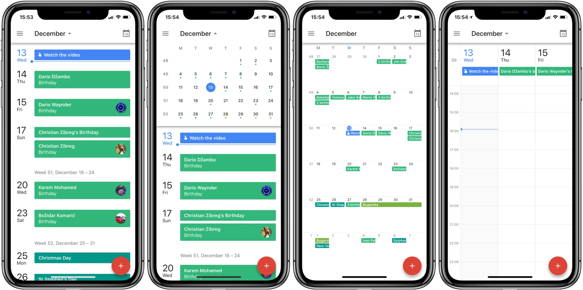 Google Calendar Apps, Showing Events