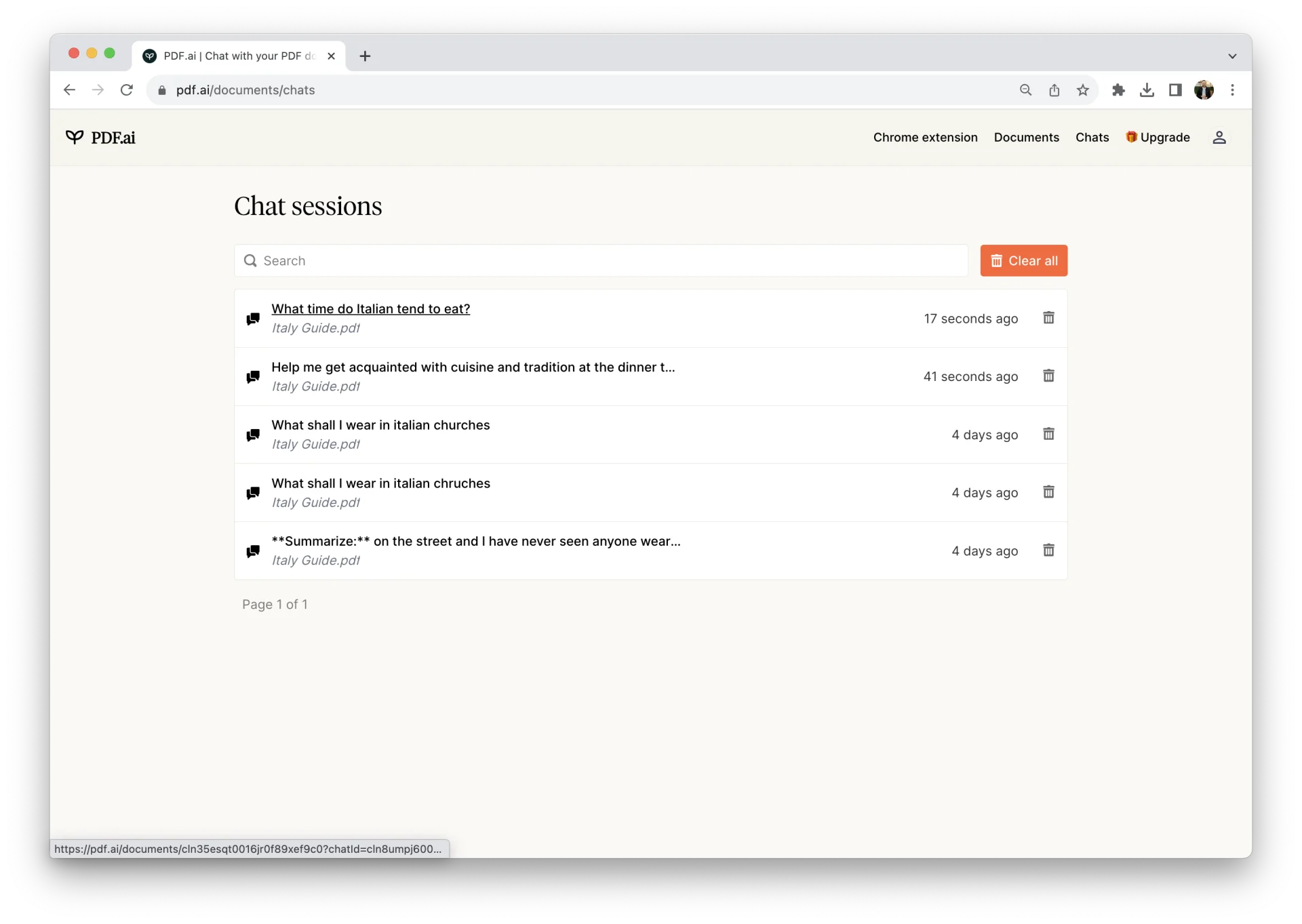 Using Chat Conversations with PDF AI
