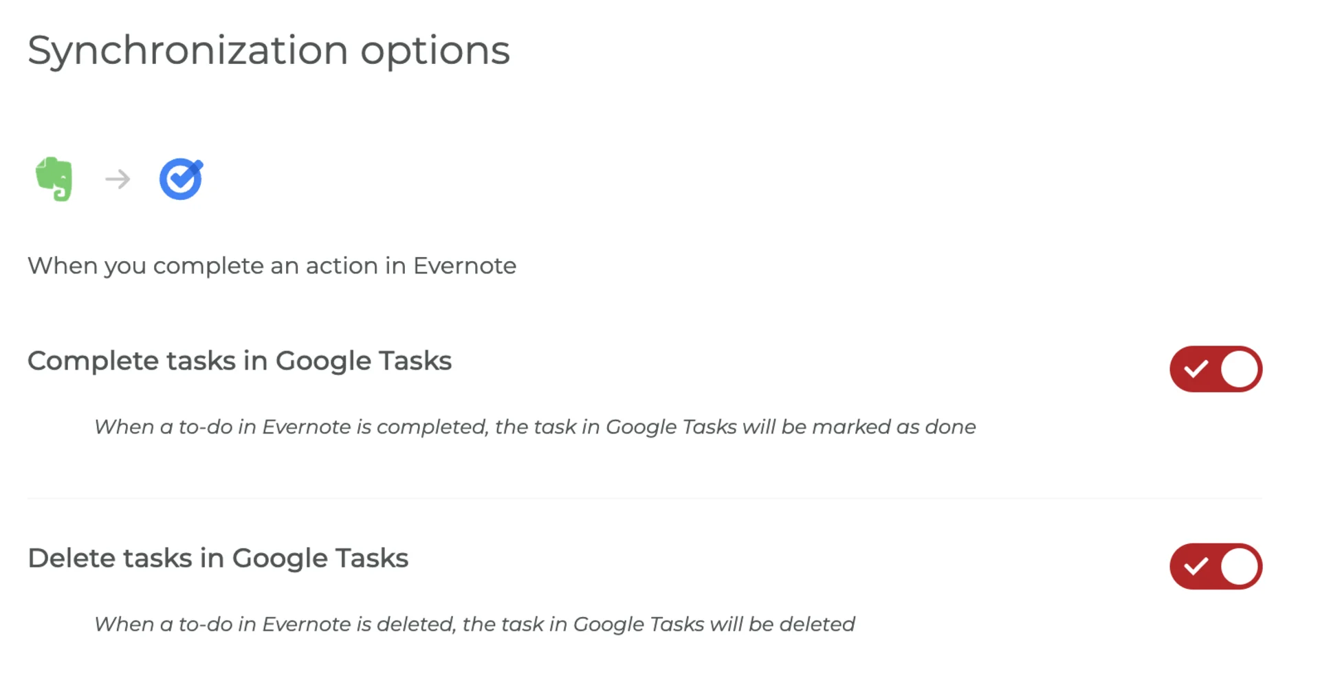 Pleexy Connections, Evernote and Google Tasks